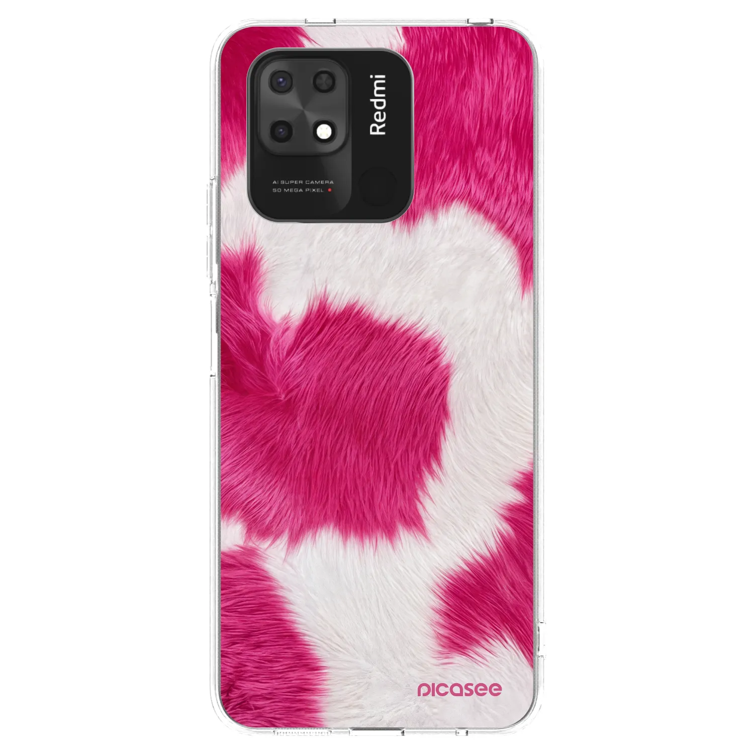 Picasee Xiaomi Redmi 10C Hülle - Transparentes Silikon - Pink Moo