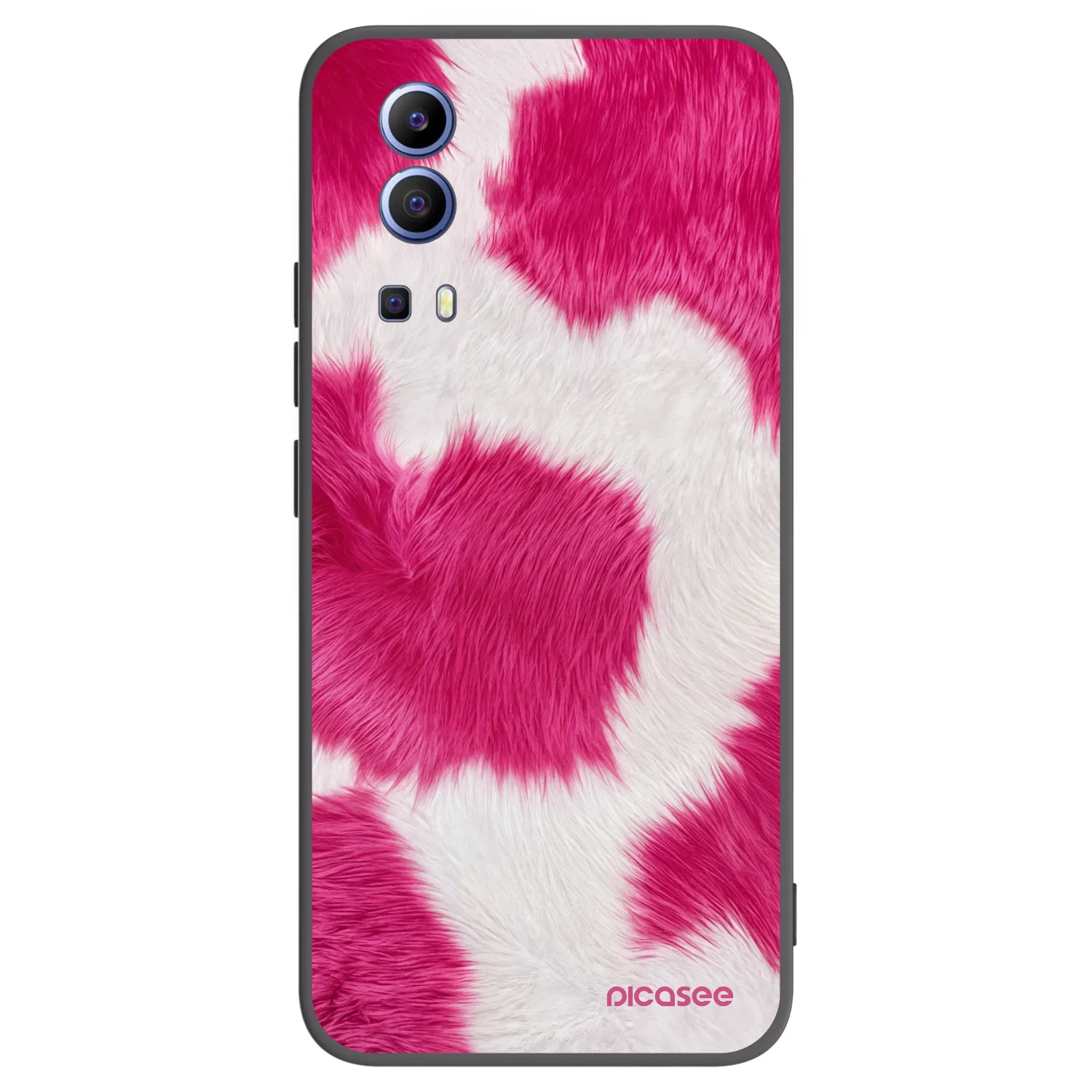 Picasee Vivo Y52 5G Hülle - Schwarzes Silikon - Pink Moo