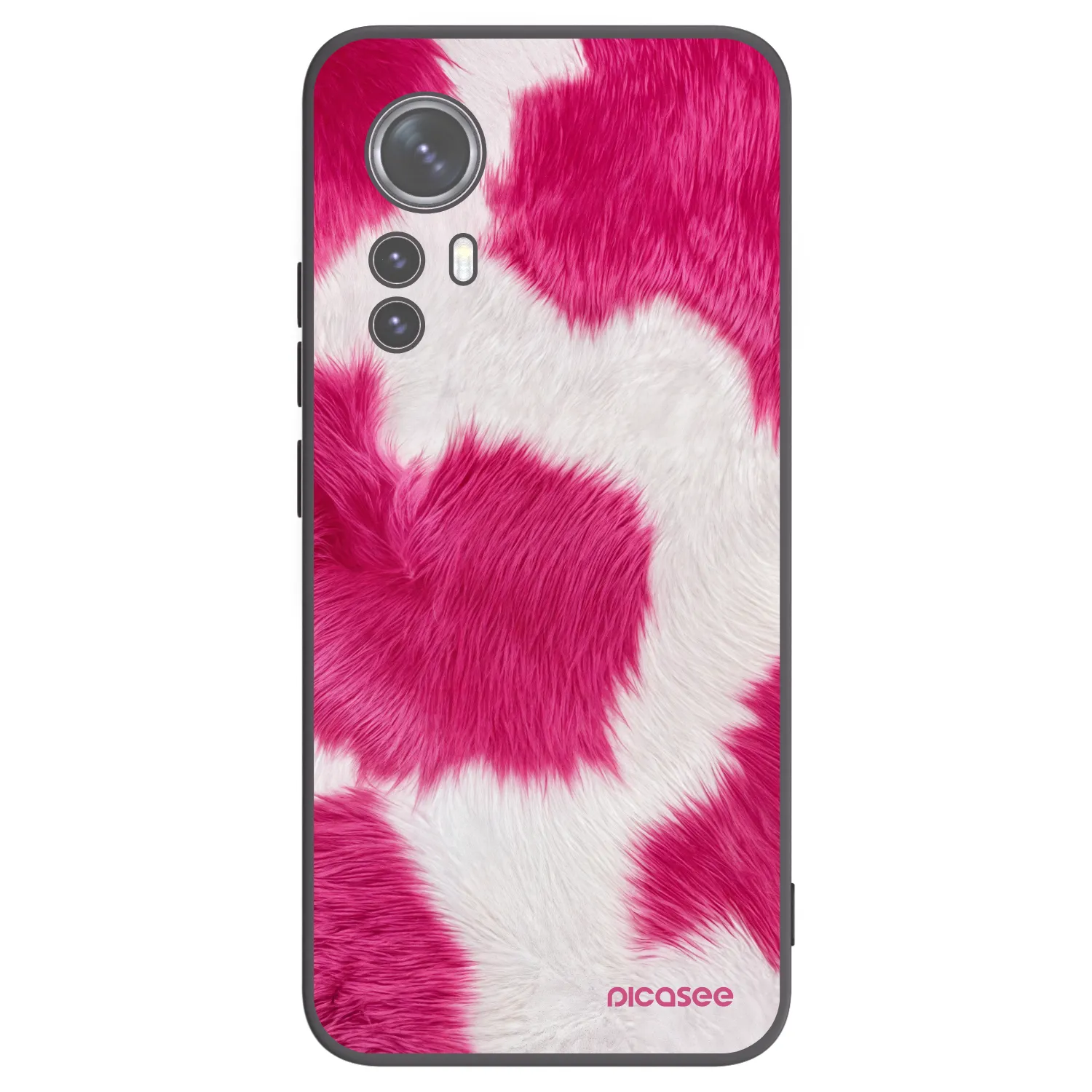 Picasee Xiaomi 12X Hülle - Schwarzes Silikon - Pink Moo