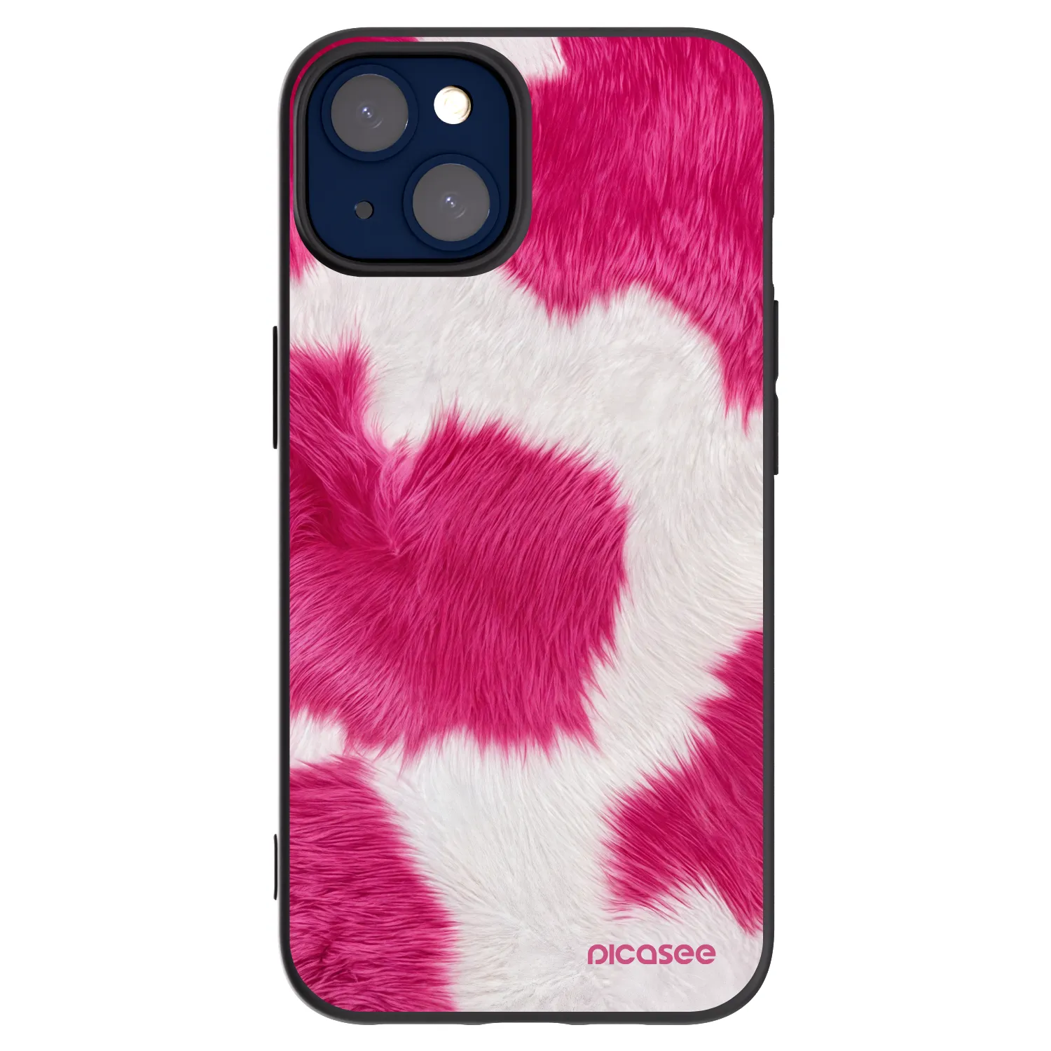 Picasee Apple iPhone 14 Hülle - Schwarzes Silikon - Pink Moo