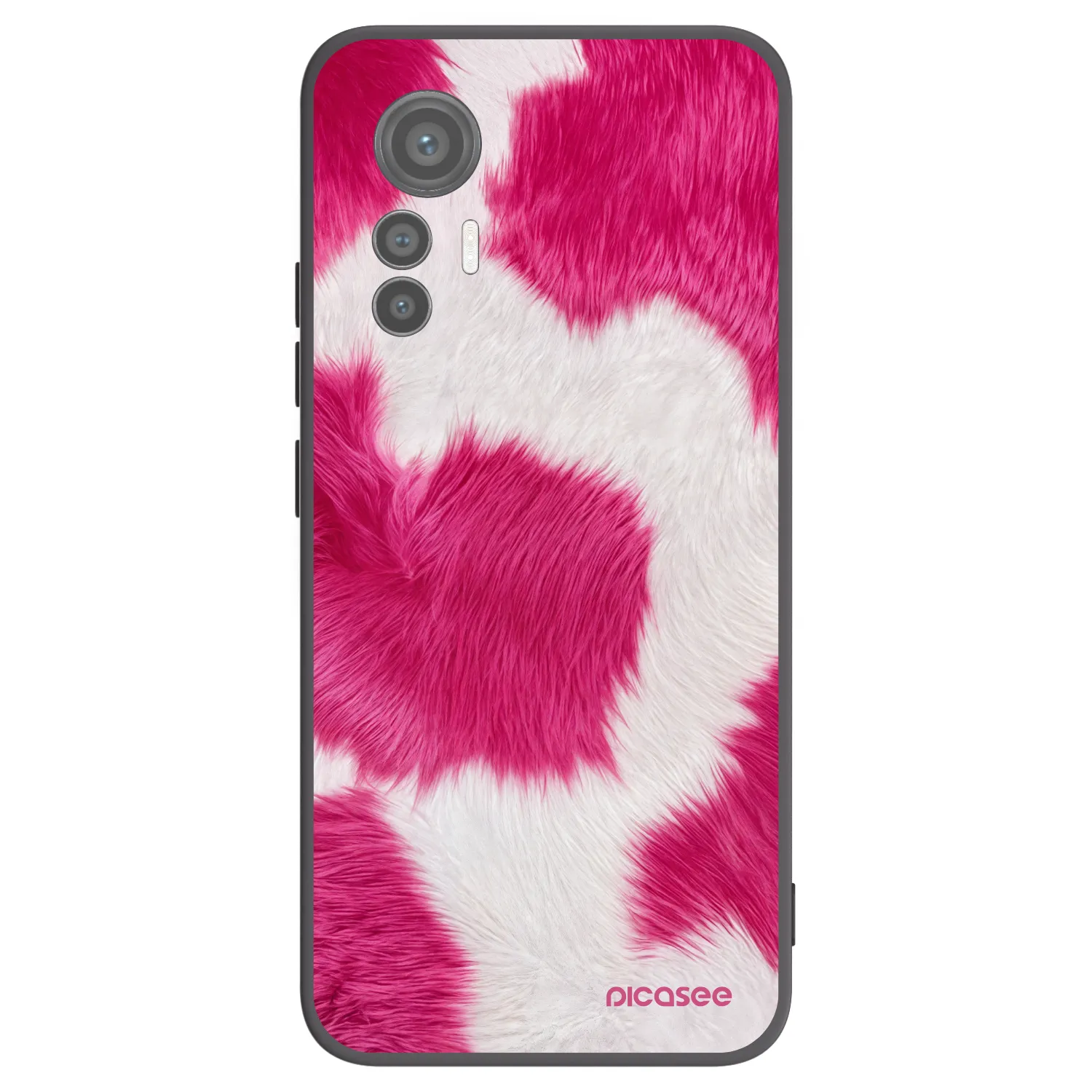 Picasee Xiaomi 12 Lite Hülle - Schwarzes Silikon - Pink Moo
