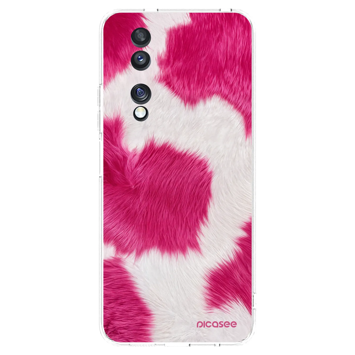 Picasee Honor 70 Hülle - Transparentes Silikon - Pink Moo