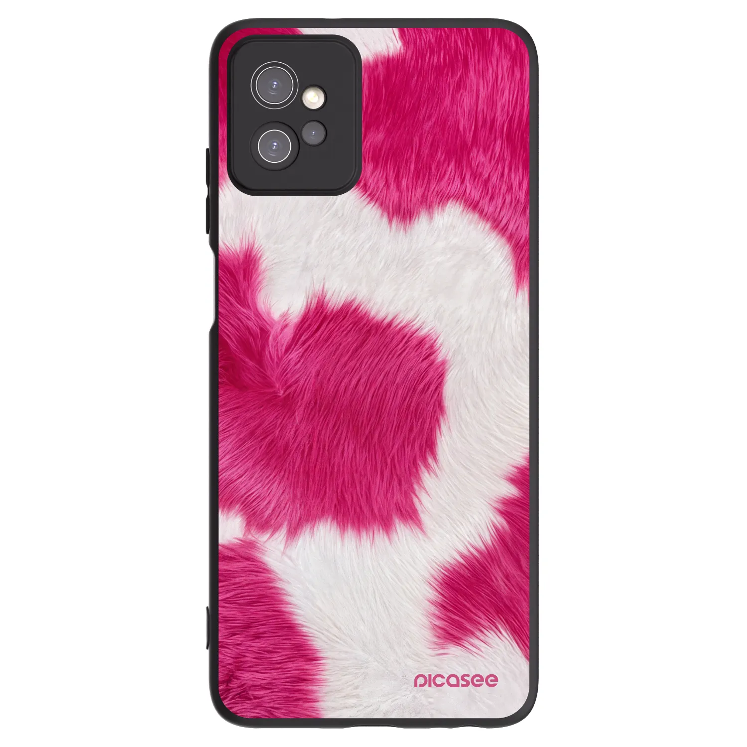Picasee Motorola Moto G32 Hülle - Schwarzes Silikon - Pink Moo