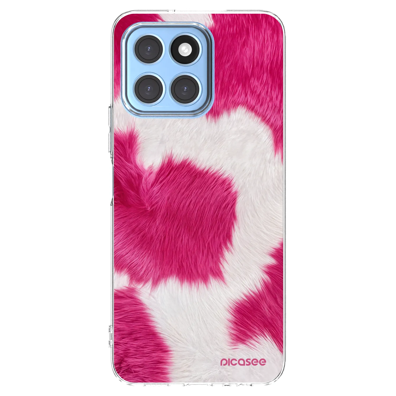 Picasee Honor X8 5G Hülle - Transparentes Silikon - Pink Moo