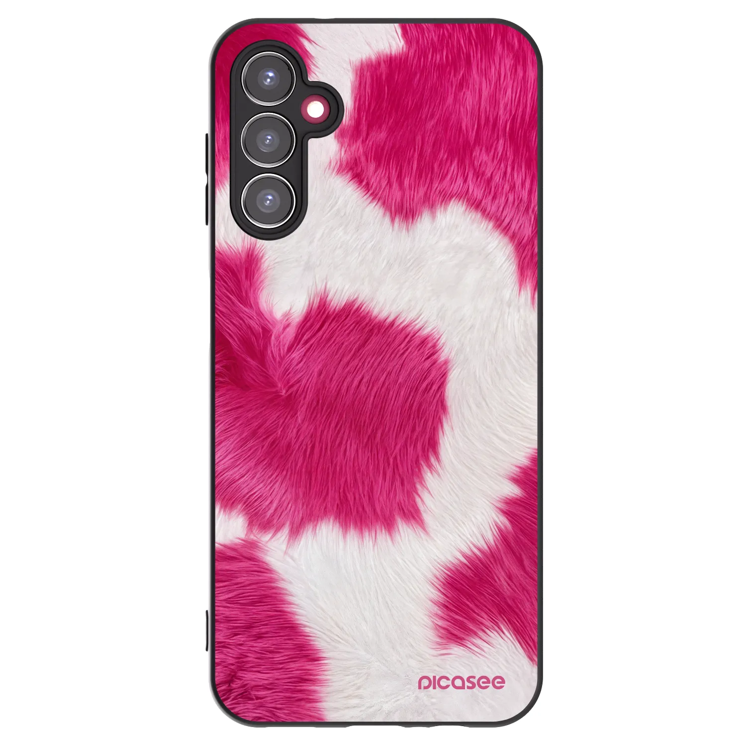 Picasee Samsung Galaxy A14 5G A146P Hülle - Schwarzes Silikon - Pink Moo