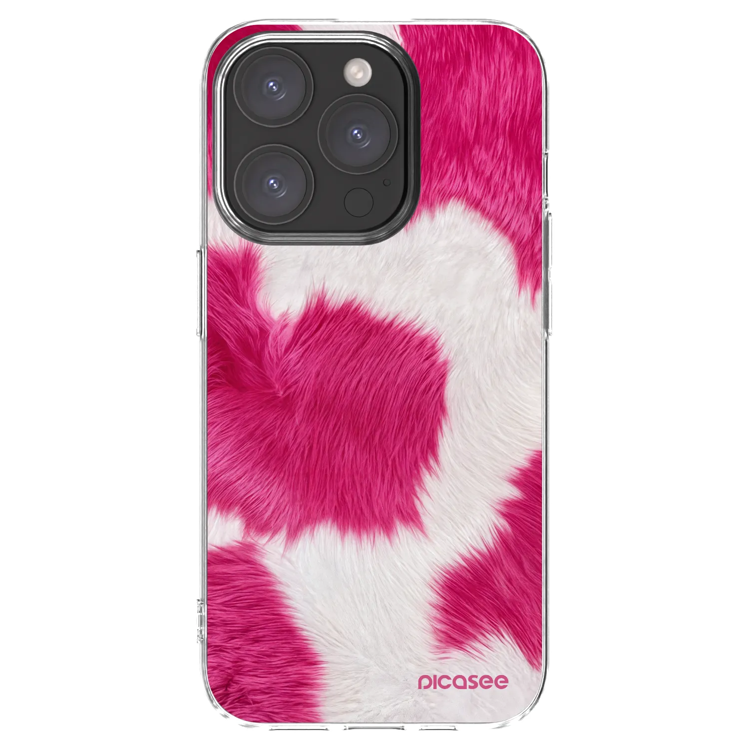 Picasee Apple iPhone 15 Pro Hülle - Transparentes Silikon - Pink Moo