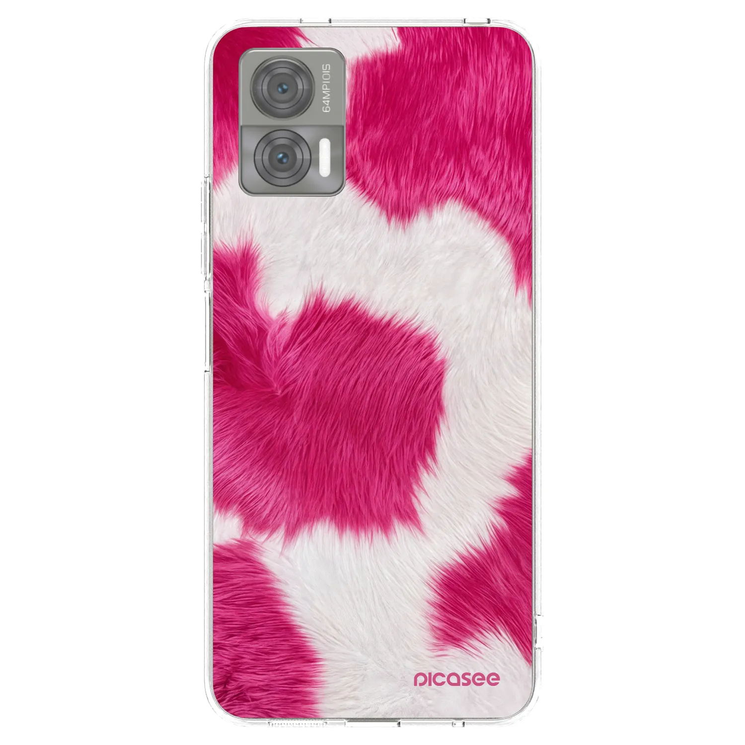 Picasee Motorola Edge 30 Neo Hülle - Transparentes Silikon - Pink Moo