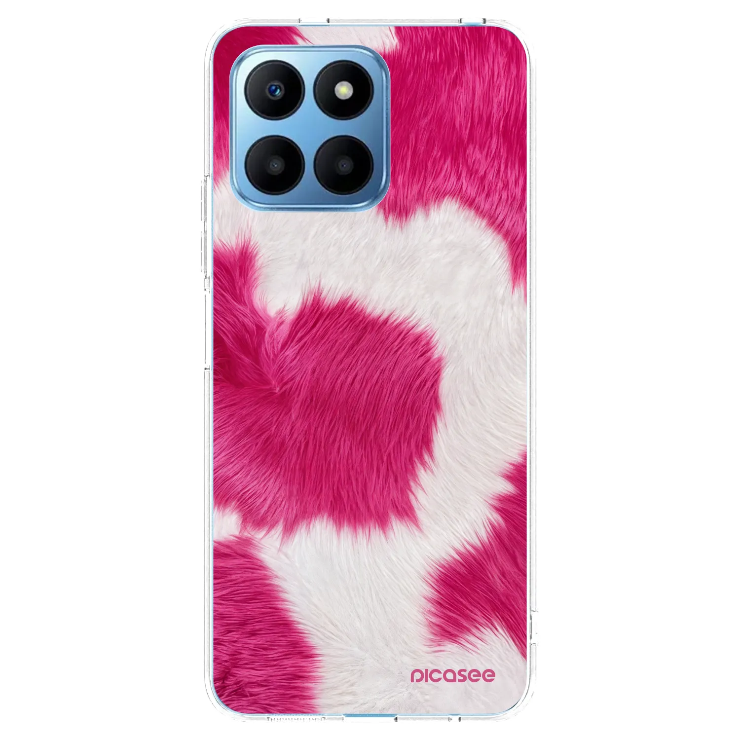 Picasee Honor 70 Lite Hülle - Transparentes Silikon - Pink Moo