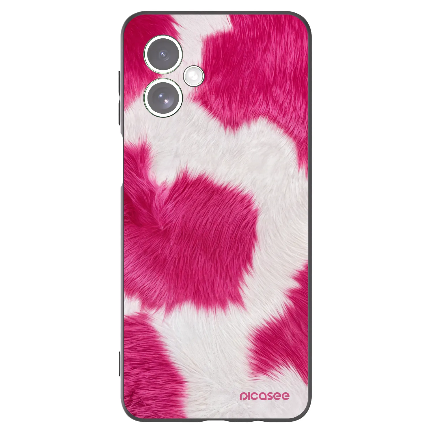 Picasee Motorola Moto G54 5G Hülle - Schwarzes Silikon - Pink Moo