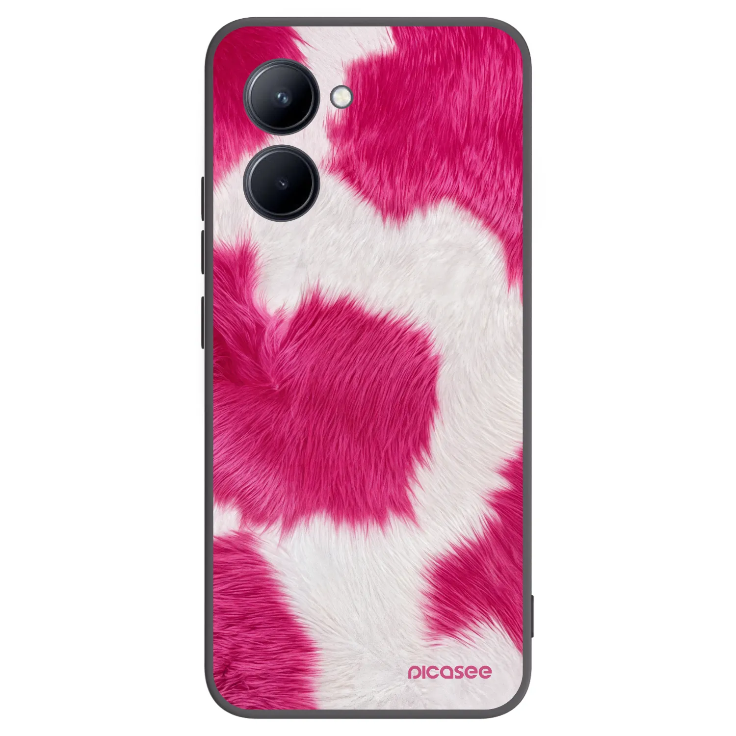 Picasee Realme C33 (2023) Hülle - Schwarzes Silikon - Pink Moo