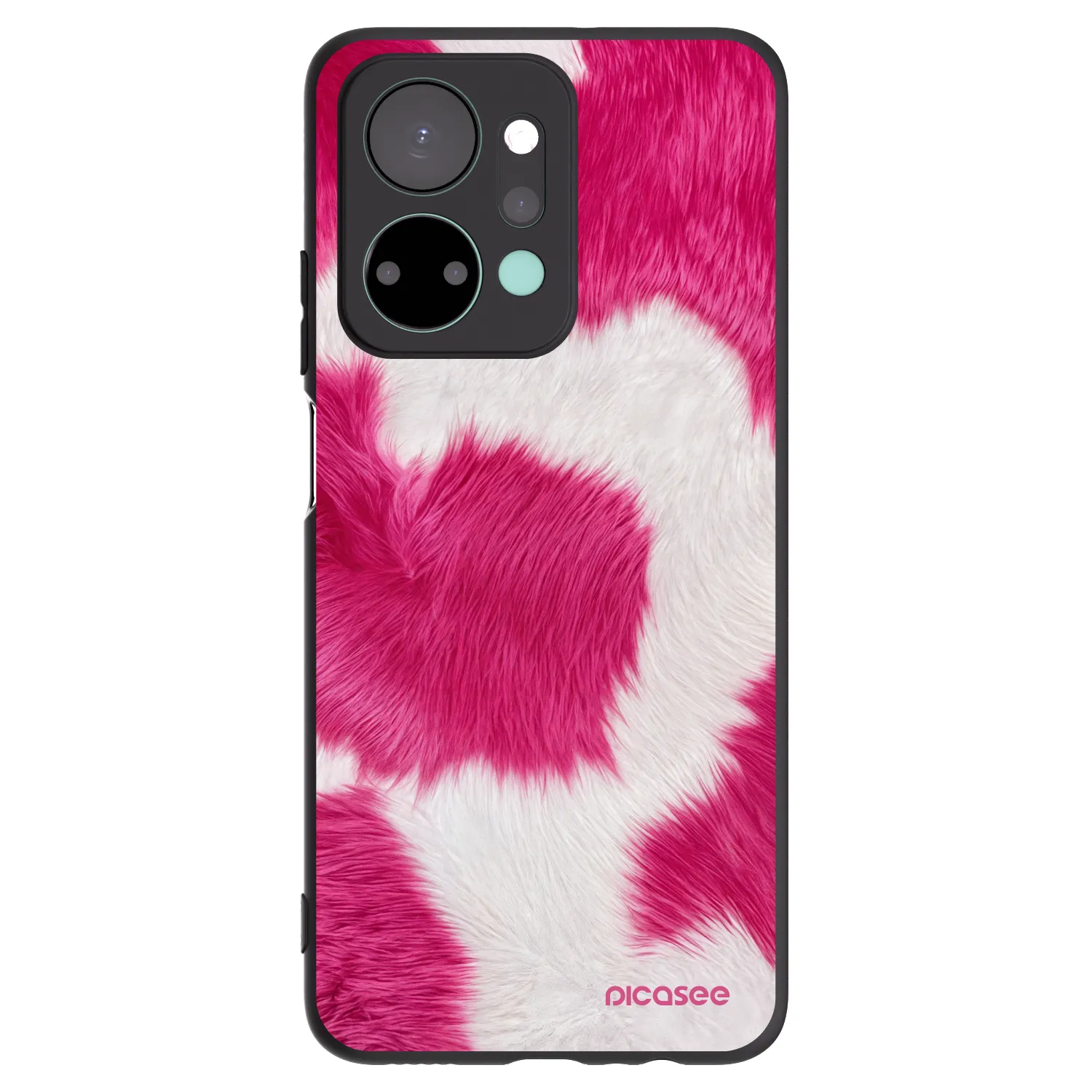 Picasee Honor X7a Hülle - Schwarzes Silikon - Pink Moo