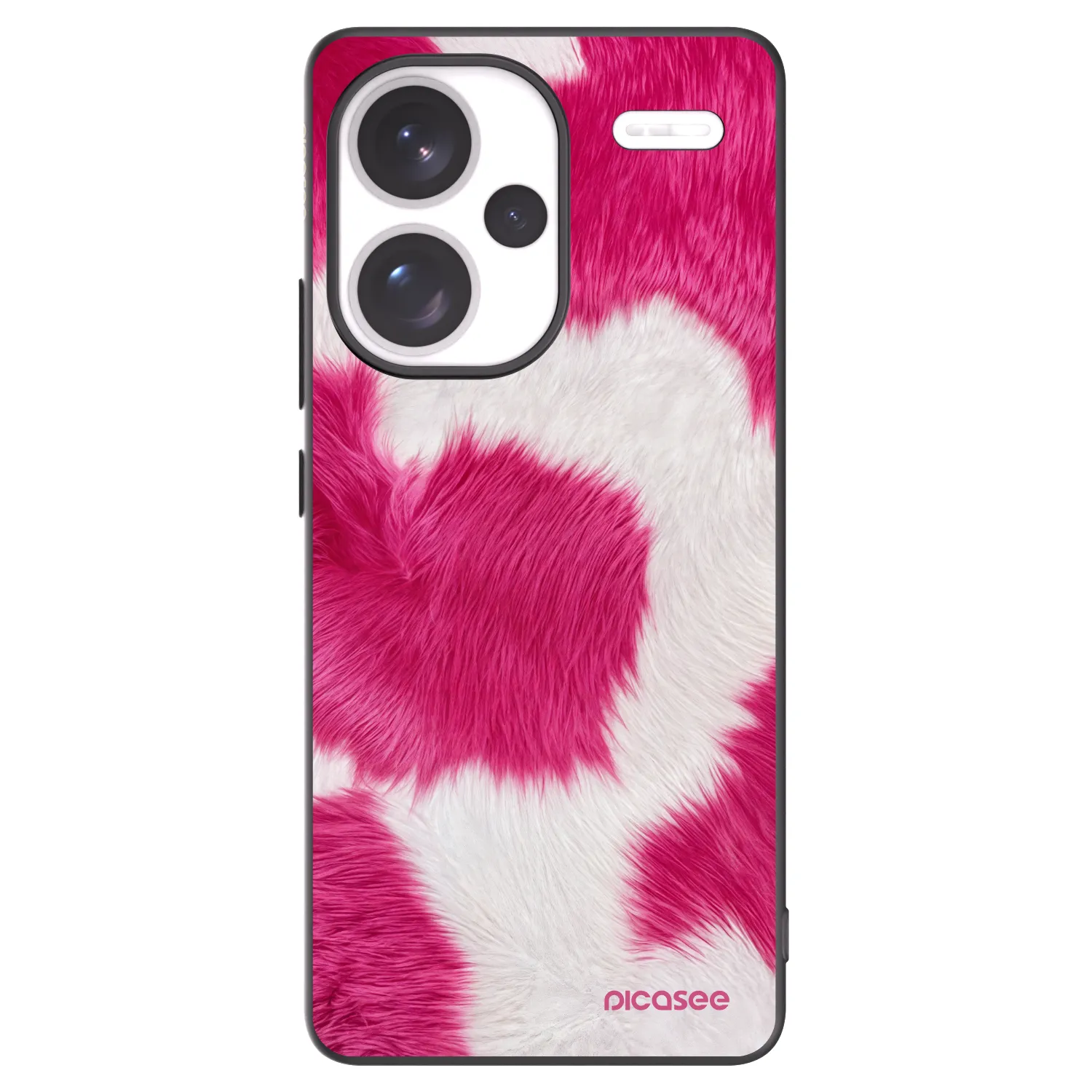 Picasee Xiaomi Redmi Note 13 Pro+ 5G Hülle - Schwarzes Silikon - Pink Moo