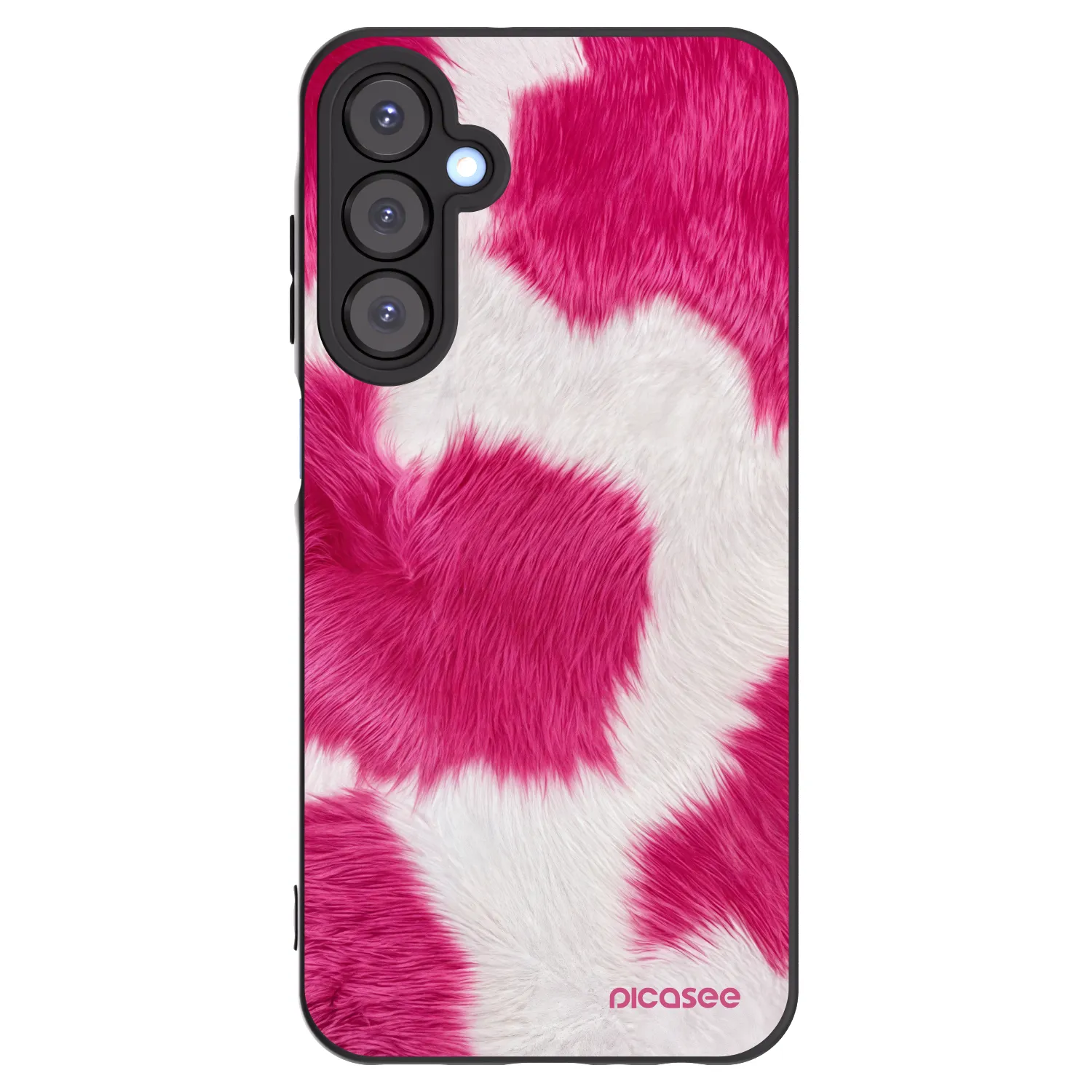 Picasee Samsung Galaxy A25 A256B 5G Hülle - Schwarzes Silikon - Pink Moo