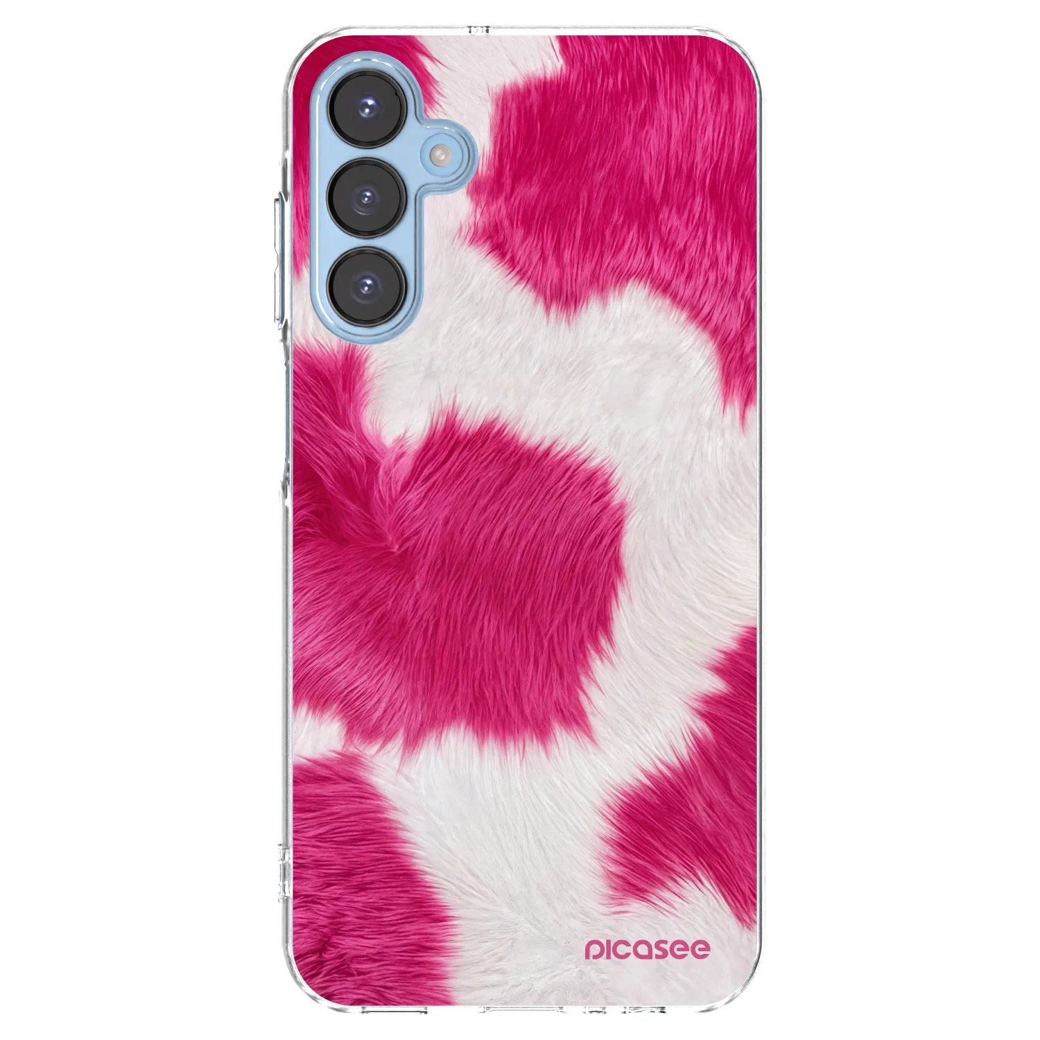Picasee Samsung Galaxy A15 A156B 5G Hülle - Transparentes Silikon - Pink Moo