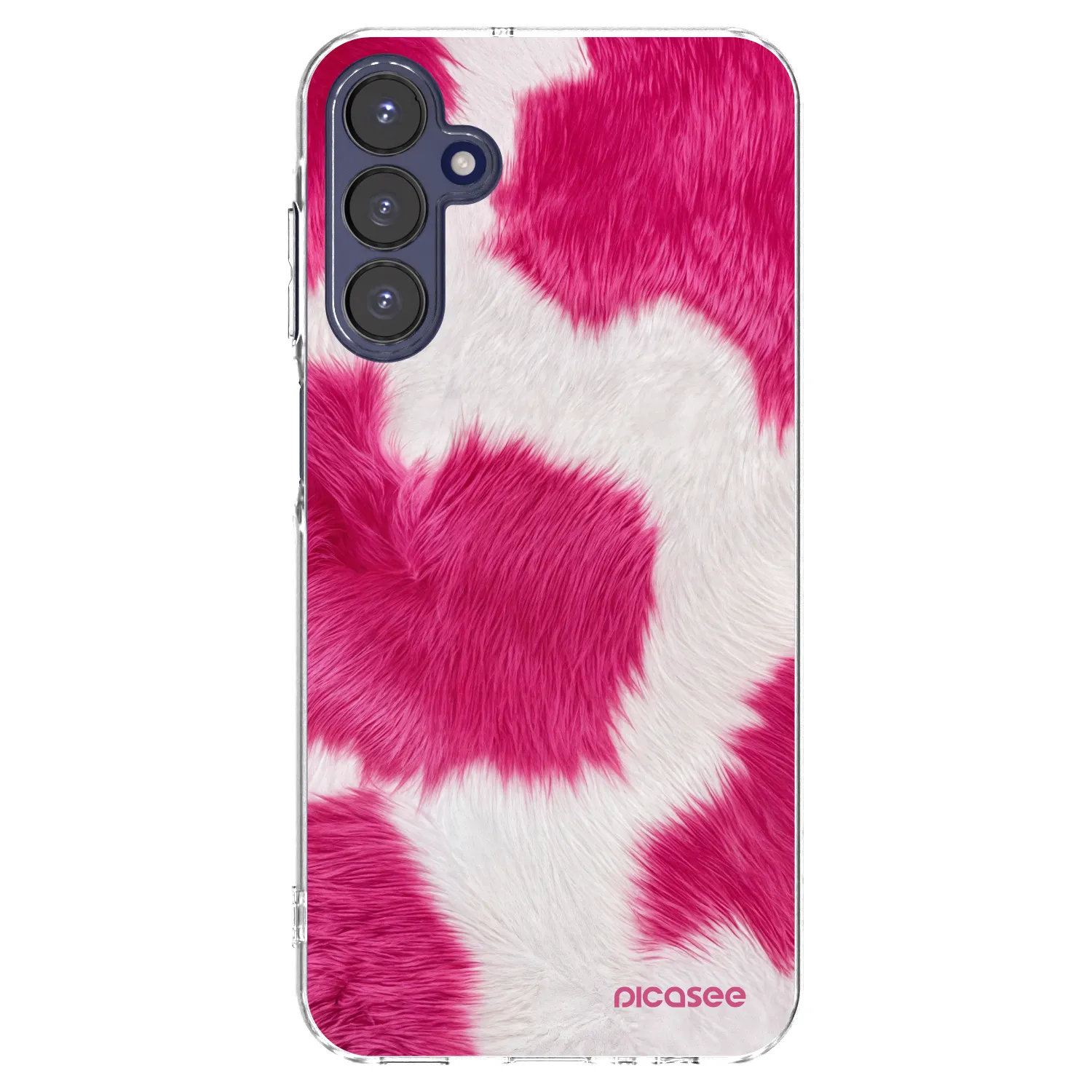 Picasee Samsung Galaxy A15 A155F 4G Hülle - Transparentes Silikon - Pink Moo