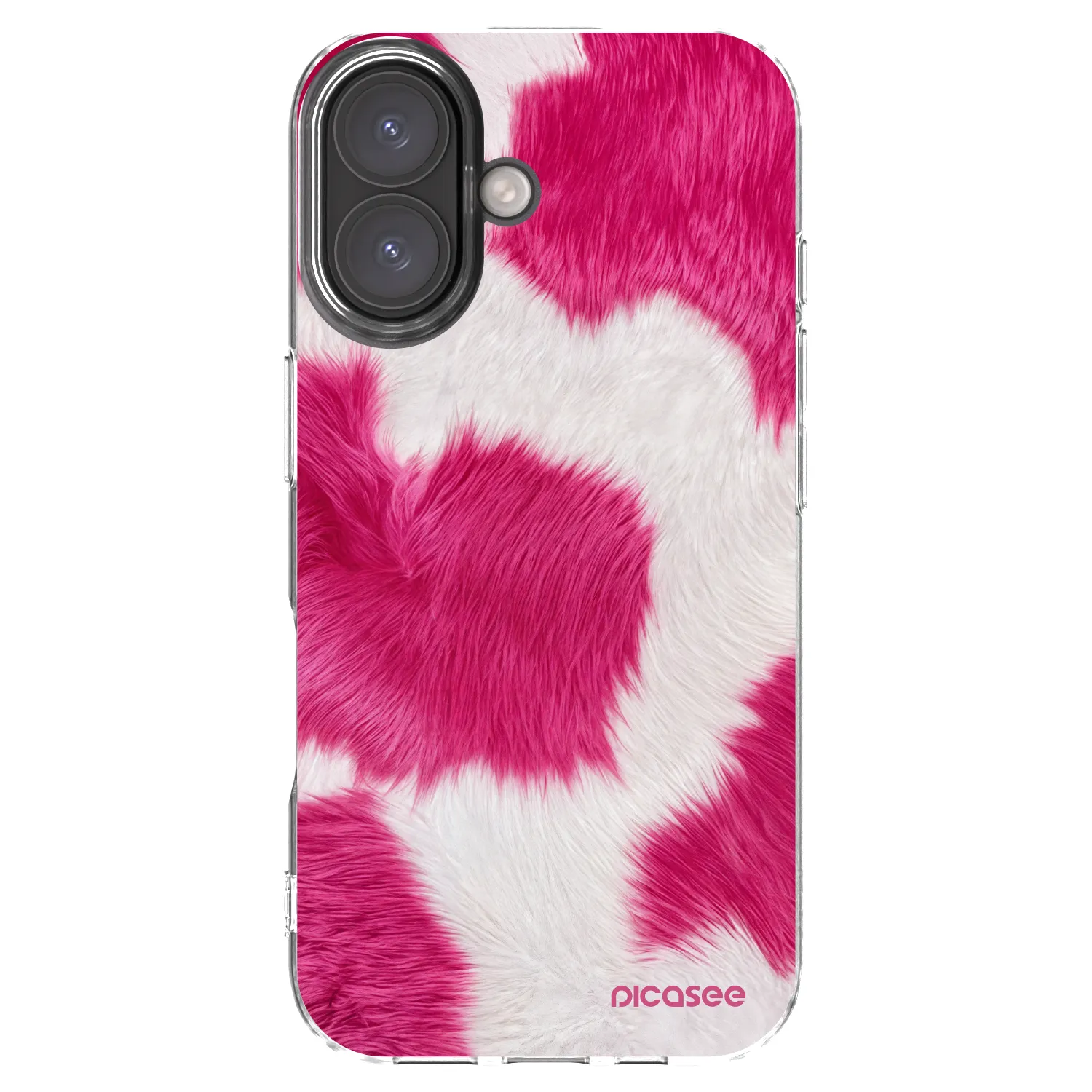 Picasee Apple iPhone 16 Hülle - Transparentes Silikon - Pink Moo
