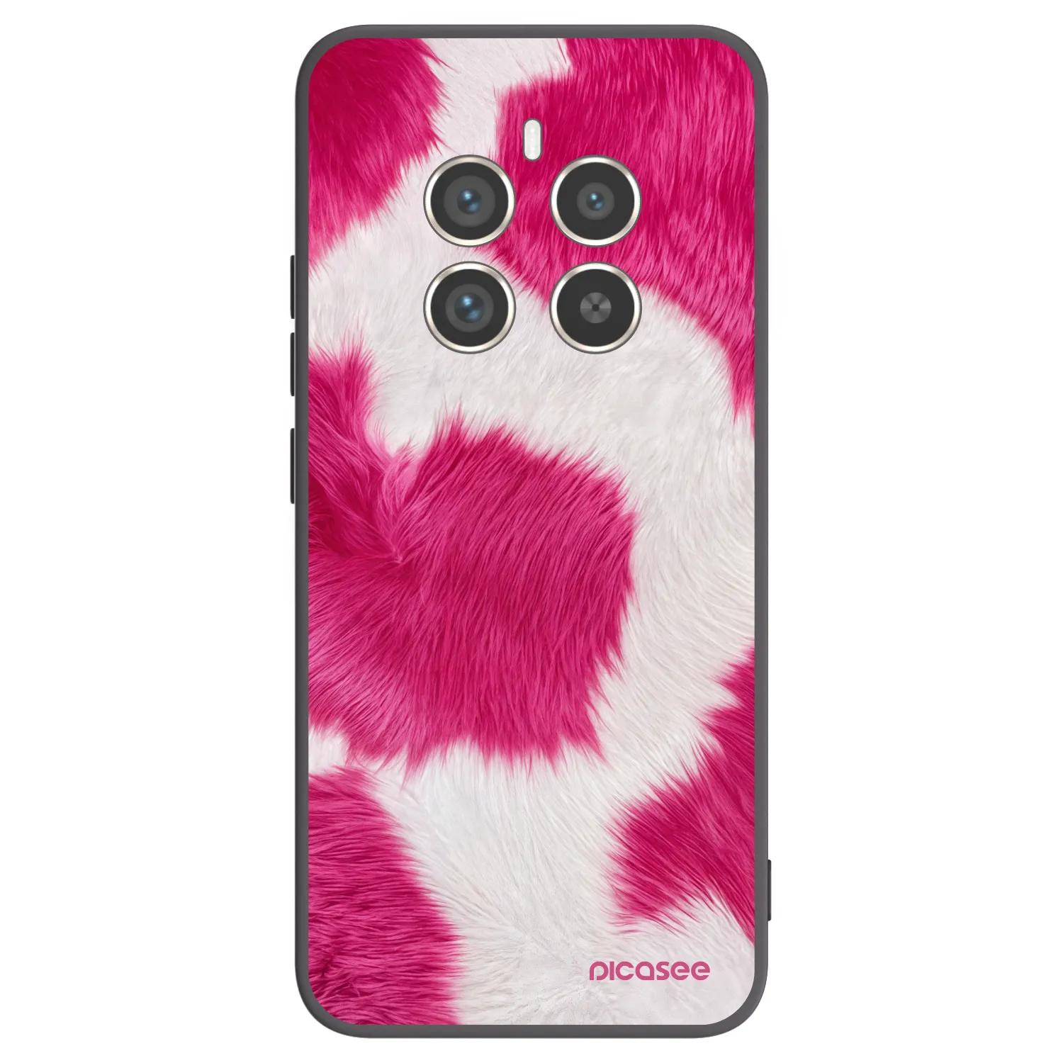 Picasee Realme 12 Pro 5G Hülle - Schwarzes Silikon - Pink Moo