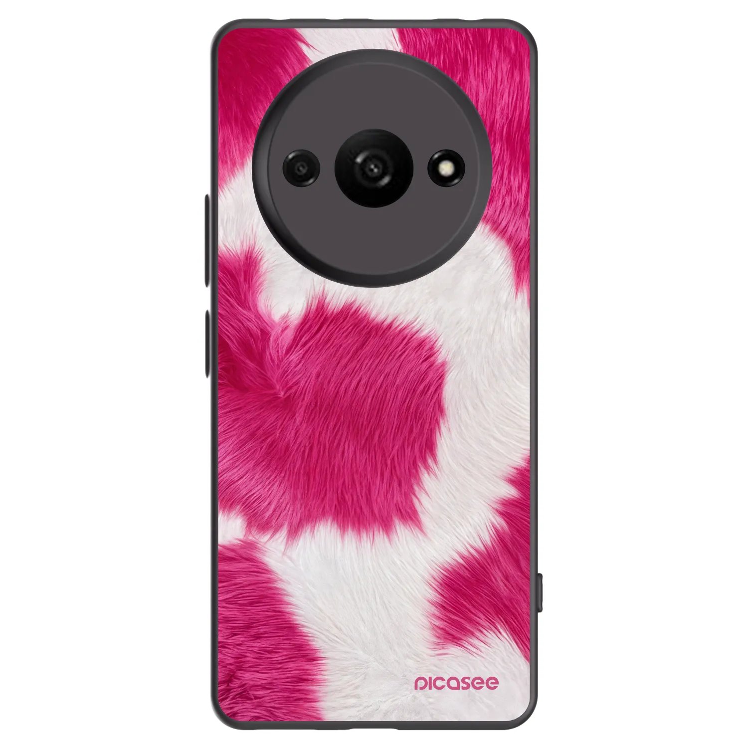 Picasee Xiaomi Redmi A3 Hülle - Schwarzes Silikon - Pink Moo