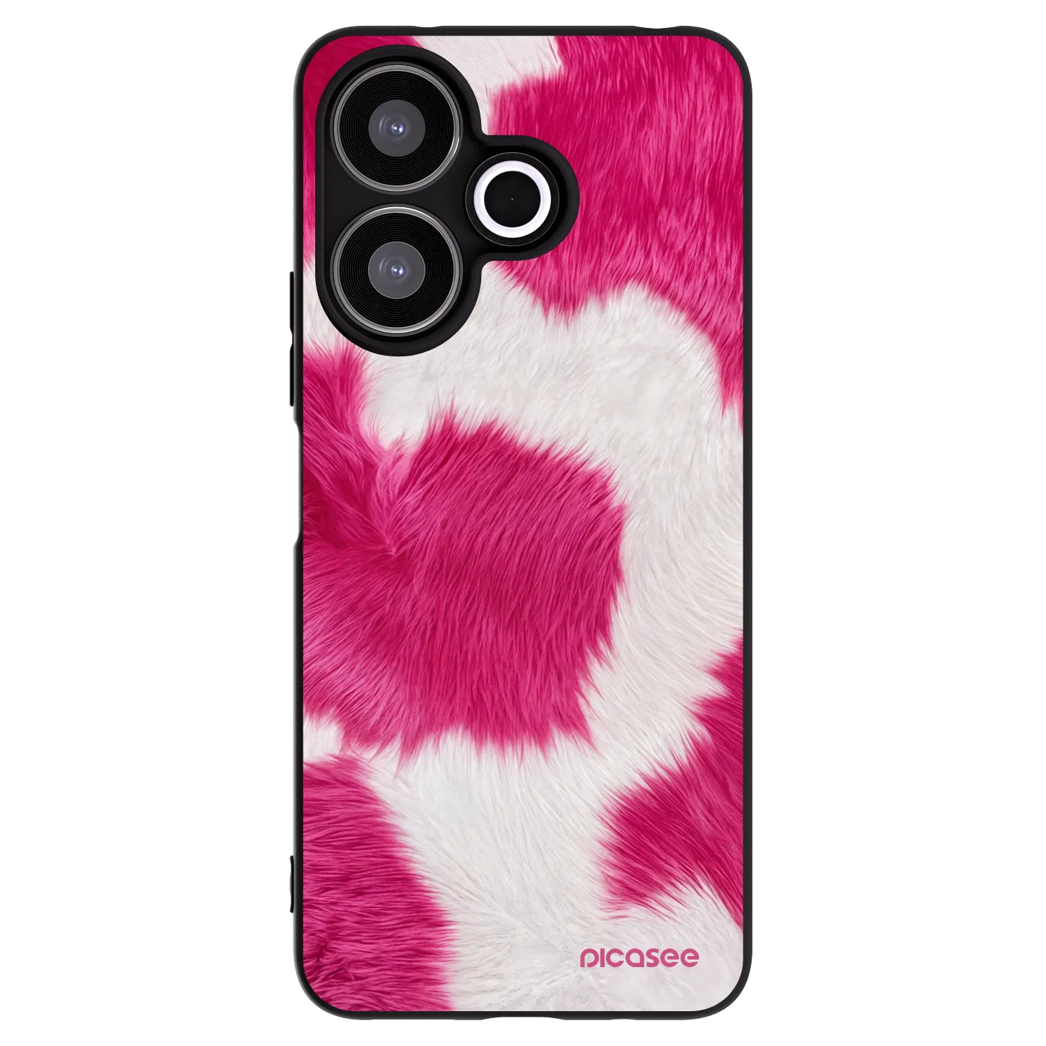 Picasee Xiaomi Redmi 13 4G Hülle - Schwarzes Silikon - Pink Moo
