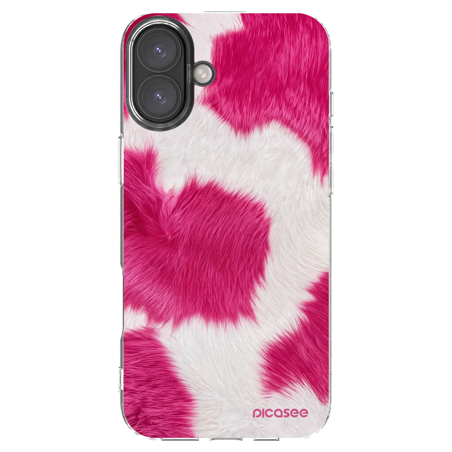 Picasee Apple iPhone 16 Plus Hülle - Transparentes Silikon - Pink Moo