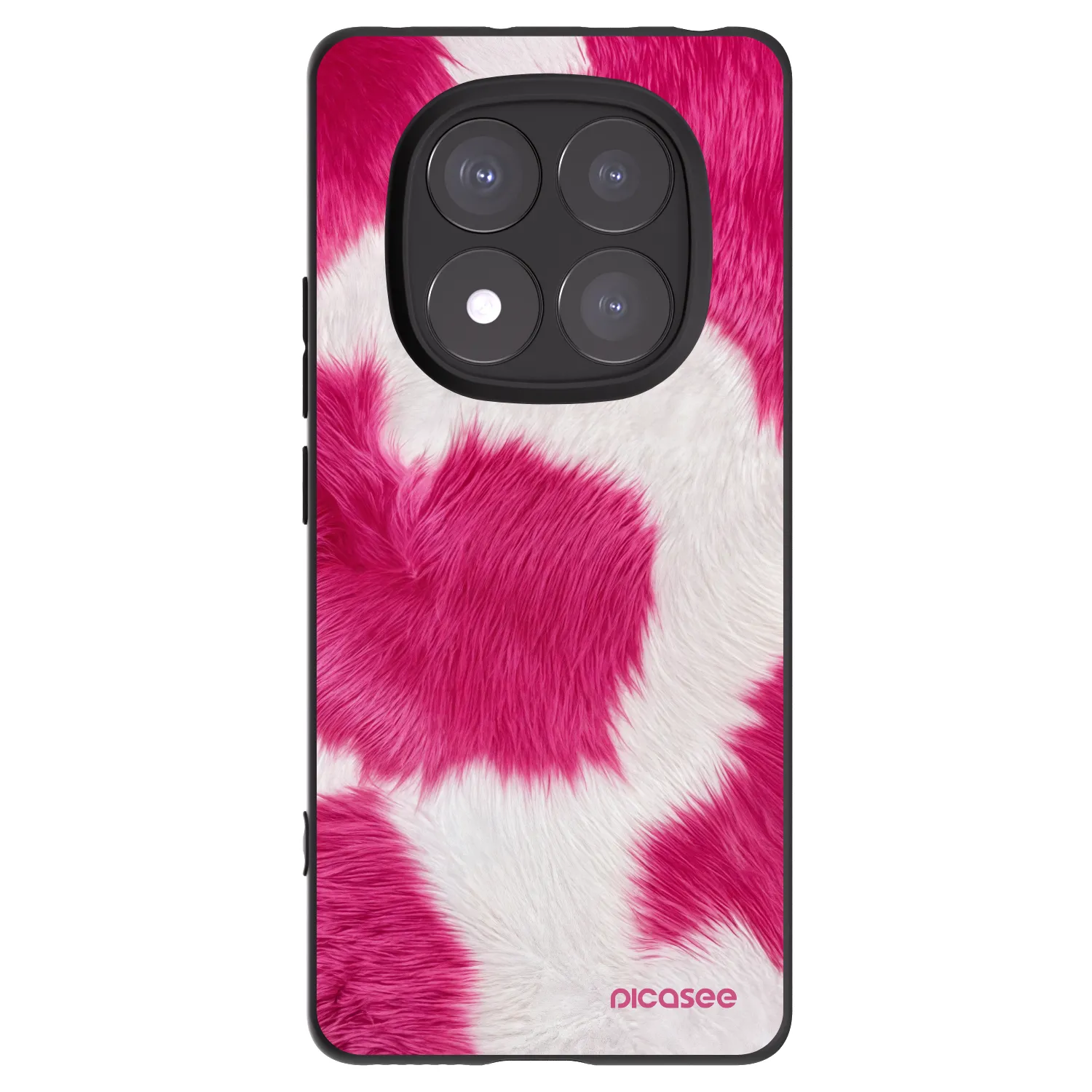 Picasee Xiaomi Redmi Note 14 Pro+ 5G Hülle - Schwarzes Silikon - Pink Moo