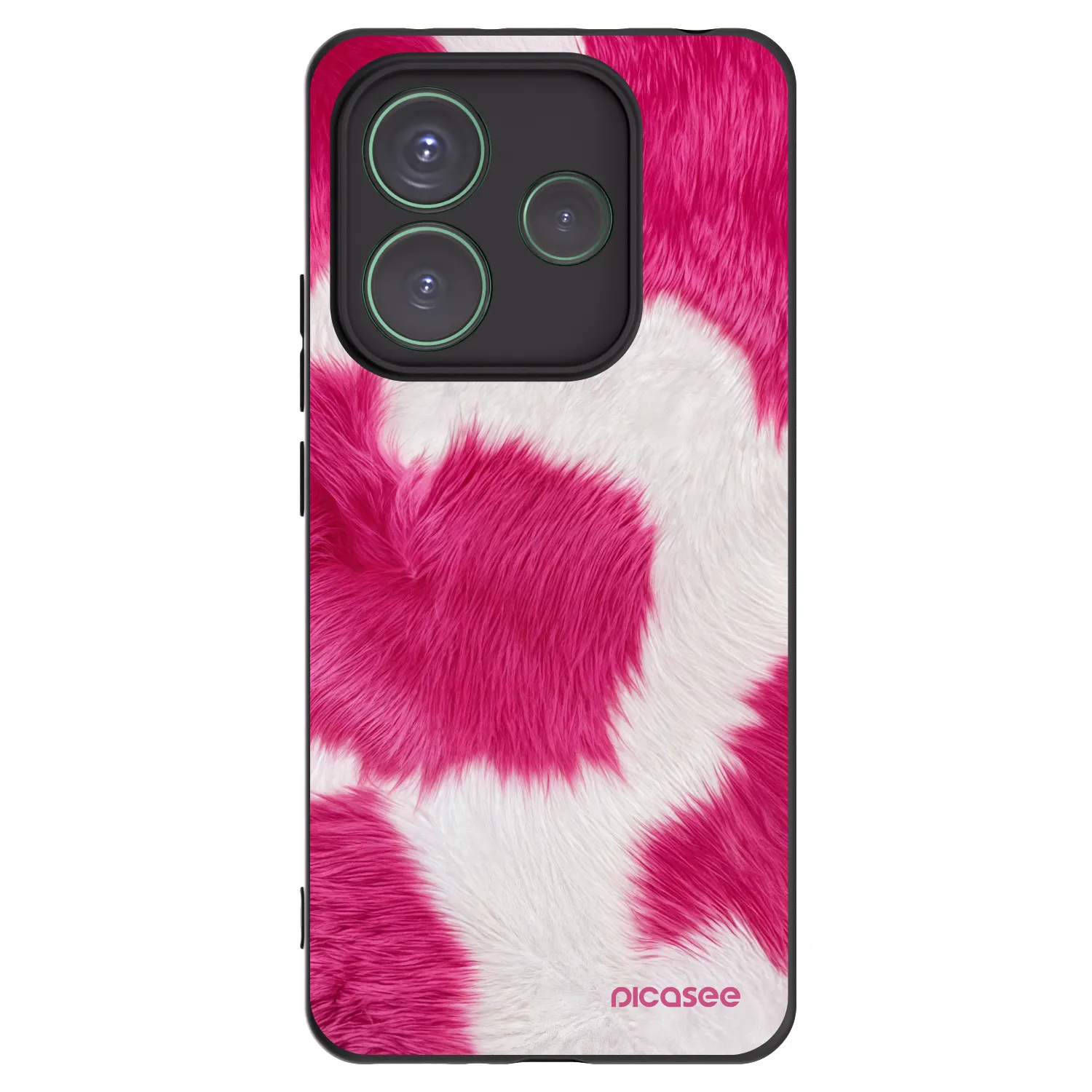 Picasee Xiaomi Redmi Note 14 5G Hülle - Schwarzes Silikon - Pink Moo