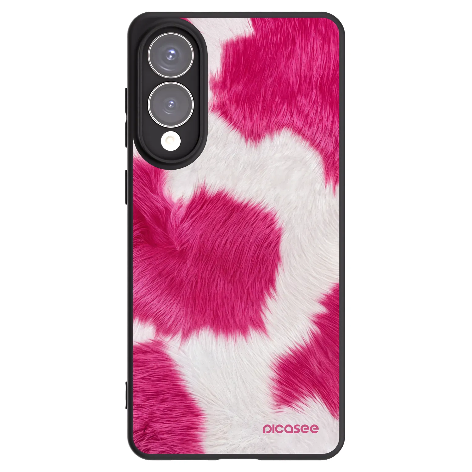 Picasee Samsung Galaxy S25 Edge 5G Hülle - Schwarzes Silikon - Pink Moo