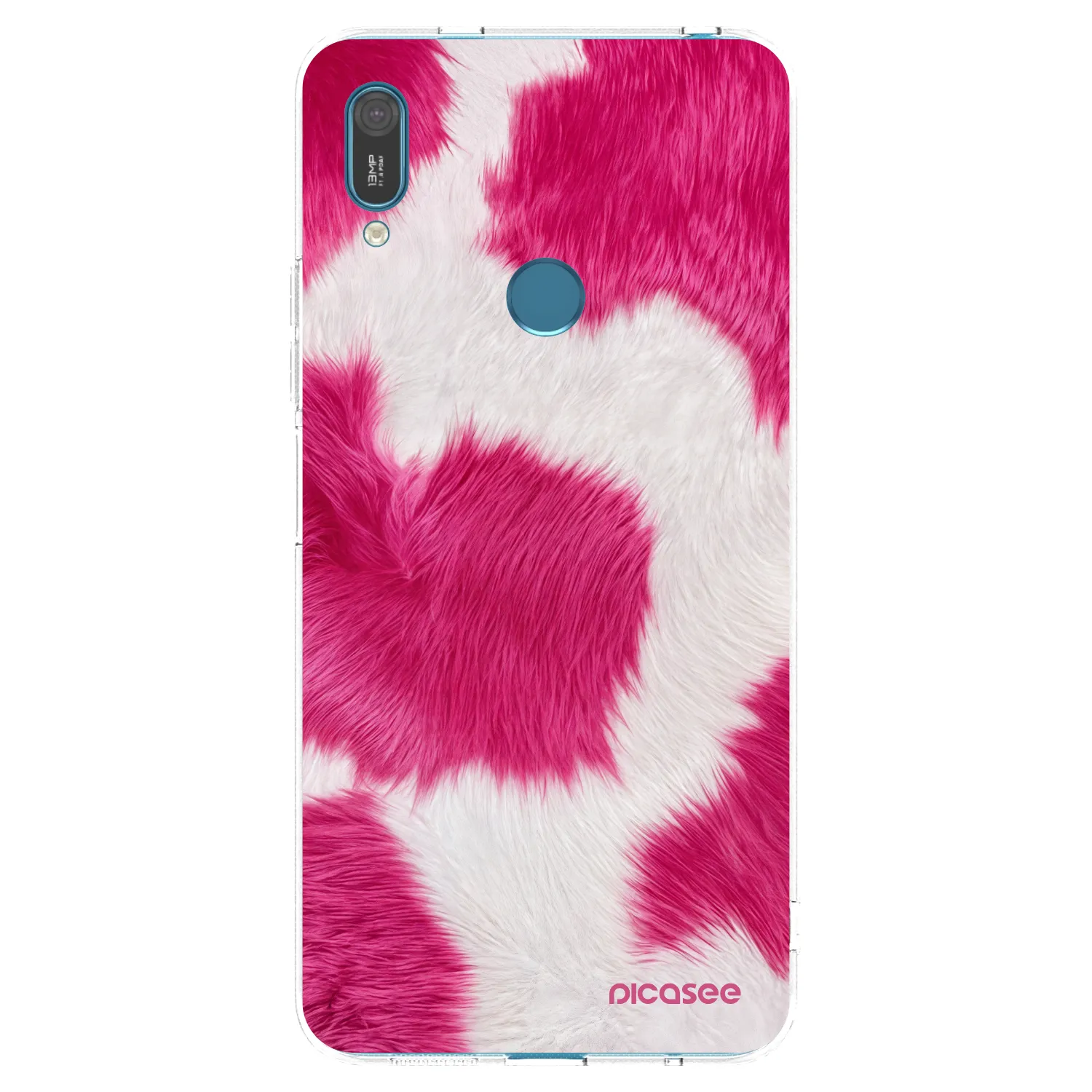Picasee Huawei Y7 2019 Hülle - Transparentes Silikon - Pink Moo