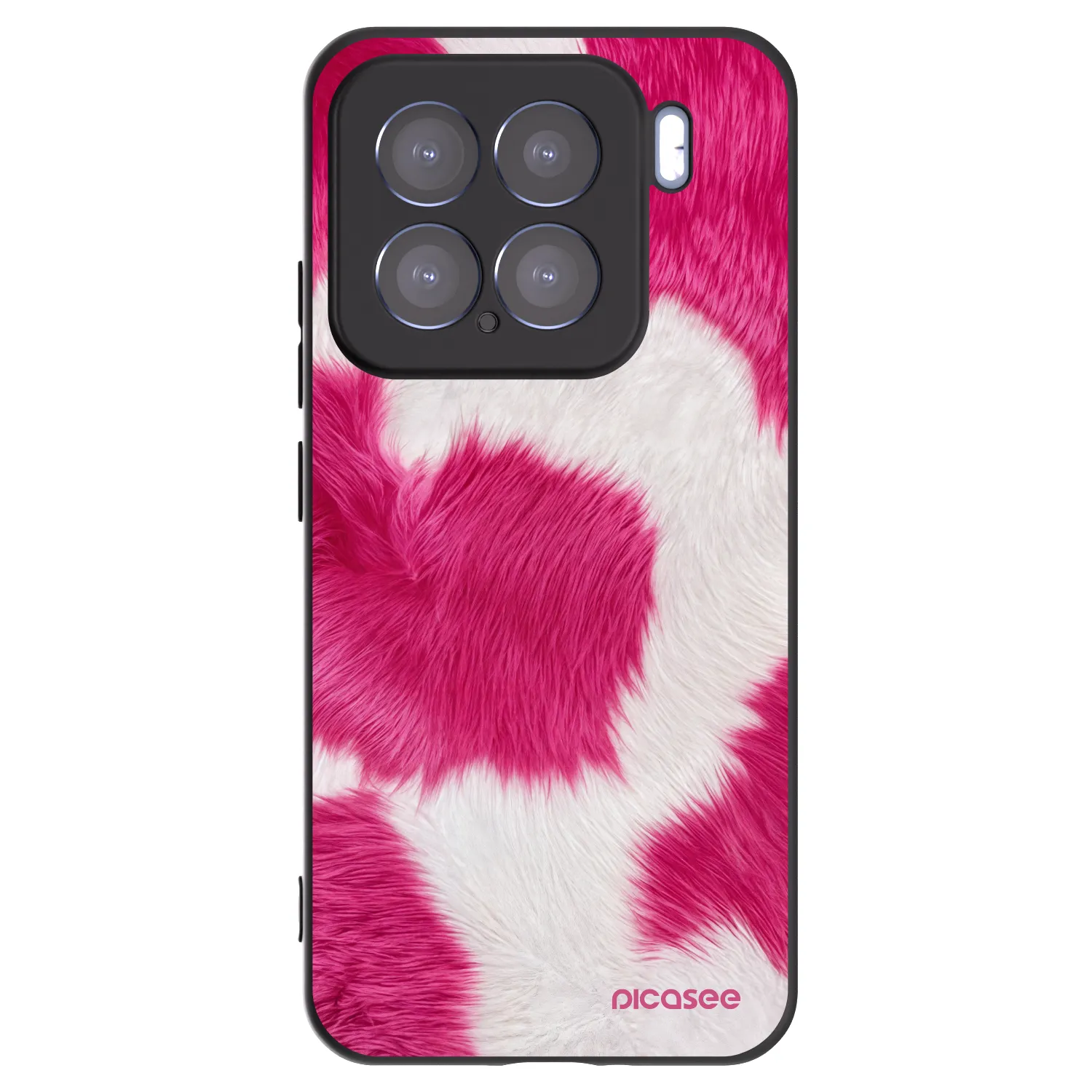 Picasee Xiaomi 15 Hülle - Schwarzes Silikon - Pink Moo