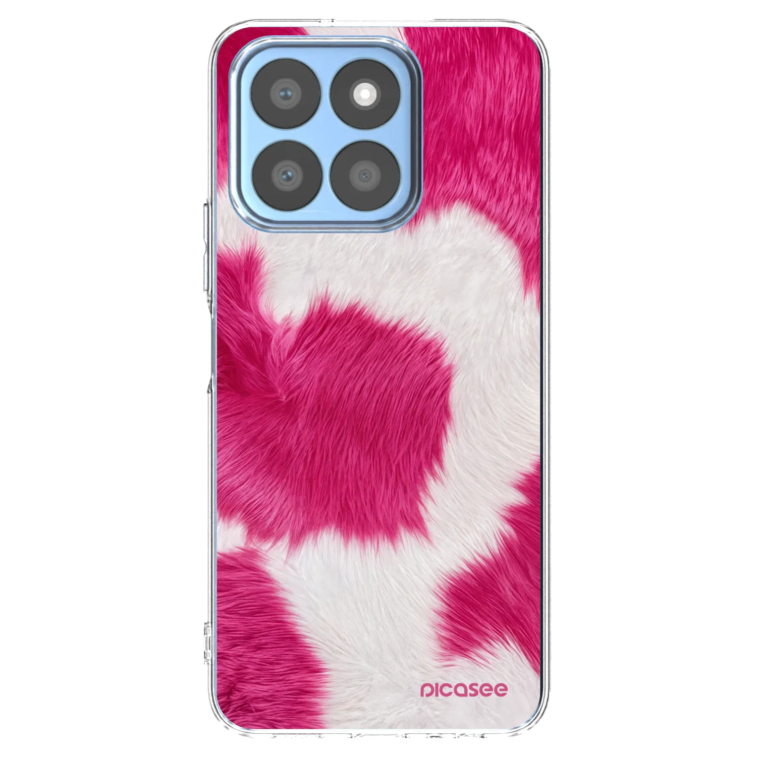 Picasee Honor X8c Hülle - Transparentes Silikon - Pink Moo