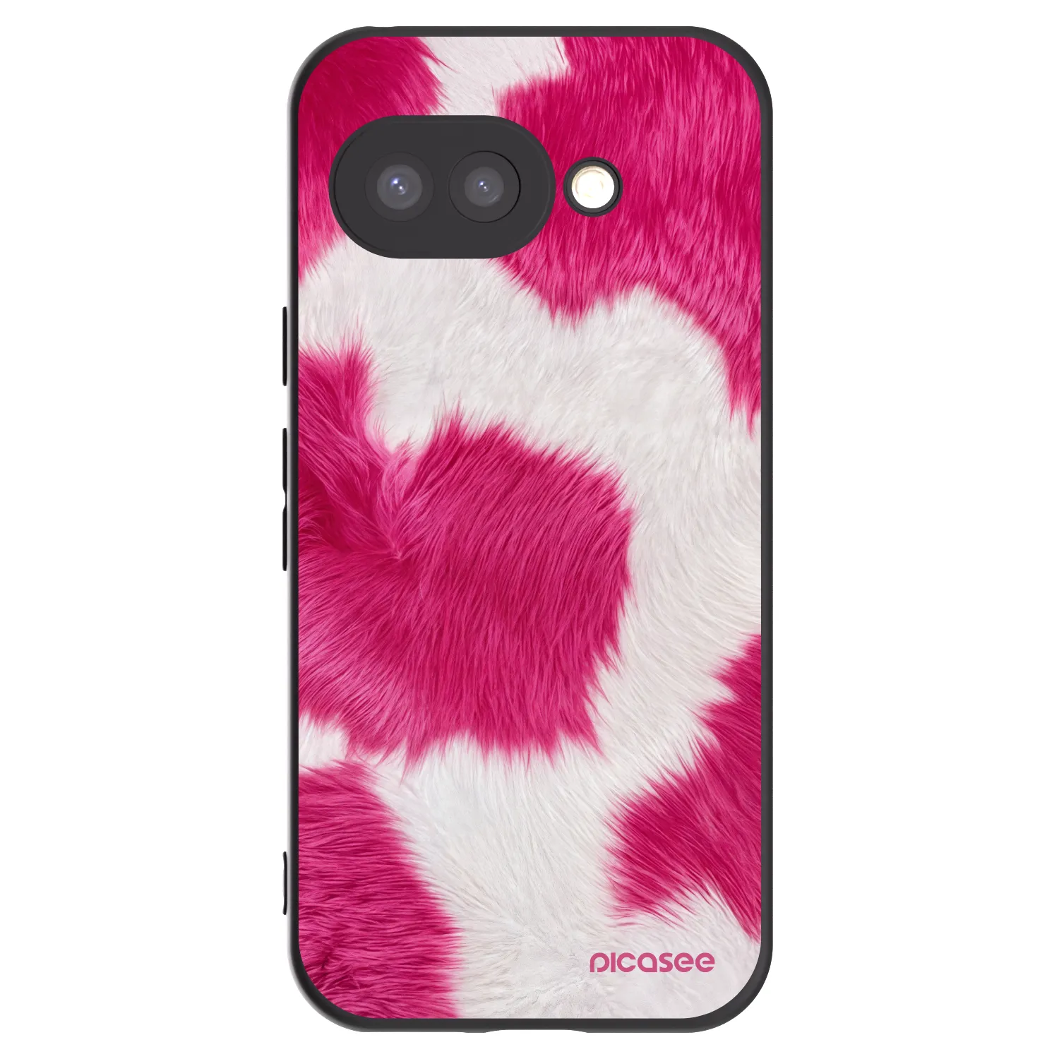 Picasee Google Pixel 9a Hülle - Schwarzes Silikon - Pink Moo