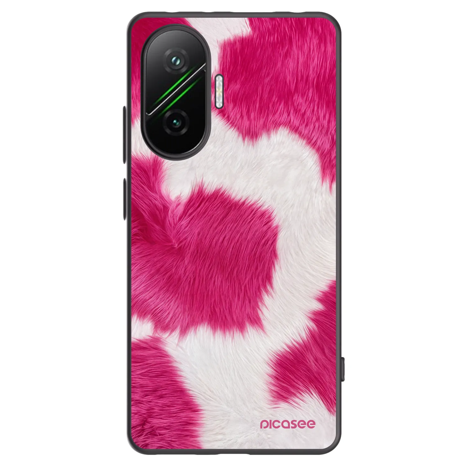 Picasee Xiaomi Poco F7 5G Hülle - Schwarzes Silikon - Pink Moo