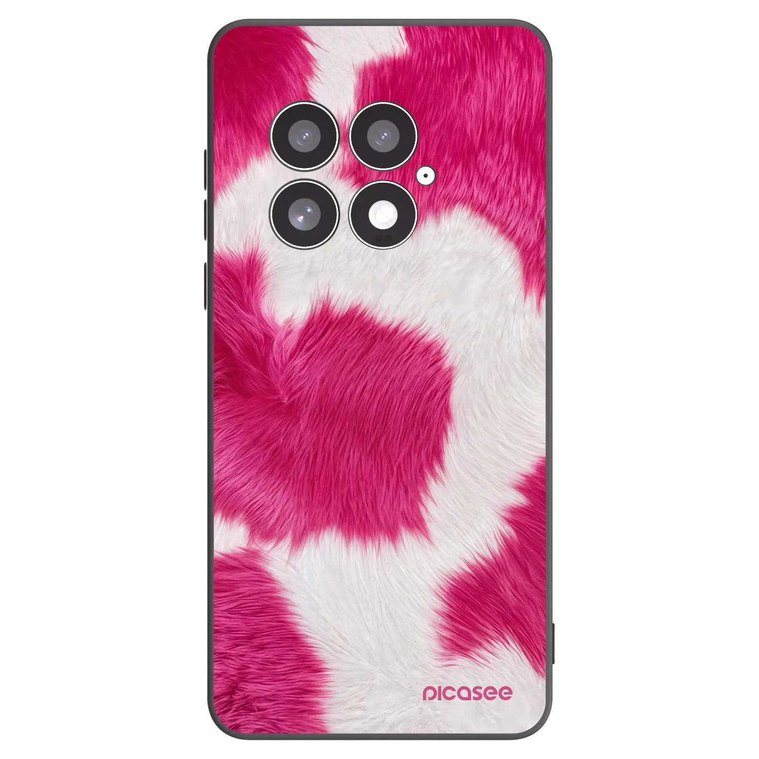 Picasee OnePlus 13 5G Hülle - Schwarzes Silikon - Pink Moo