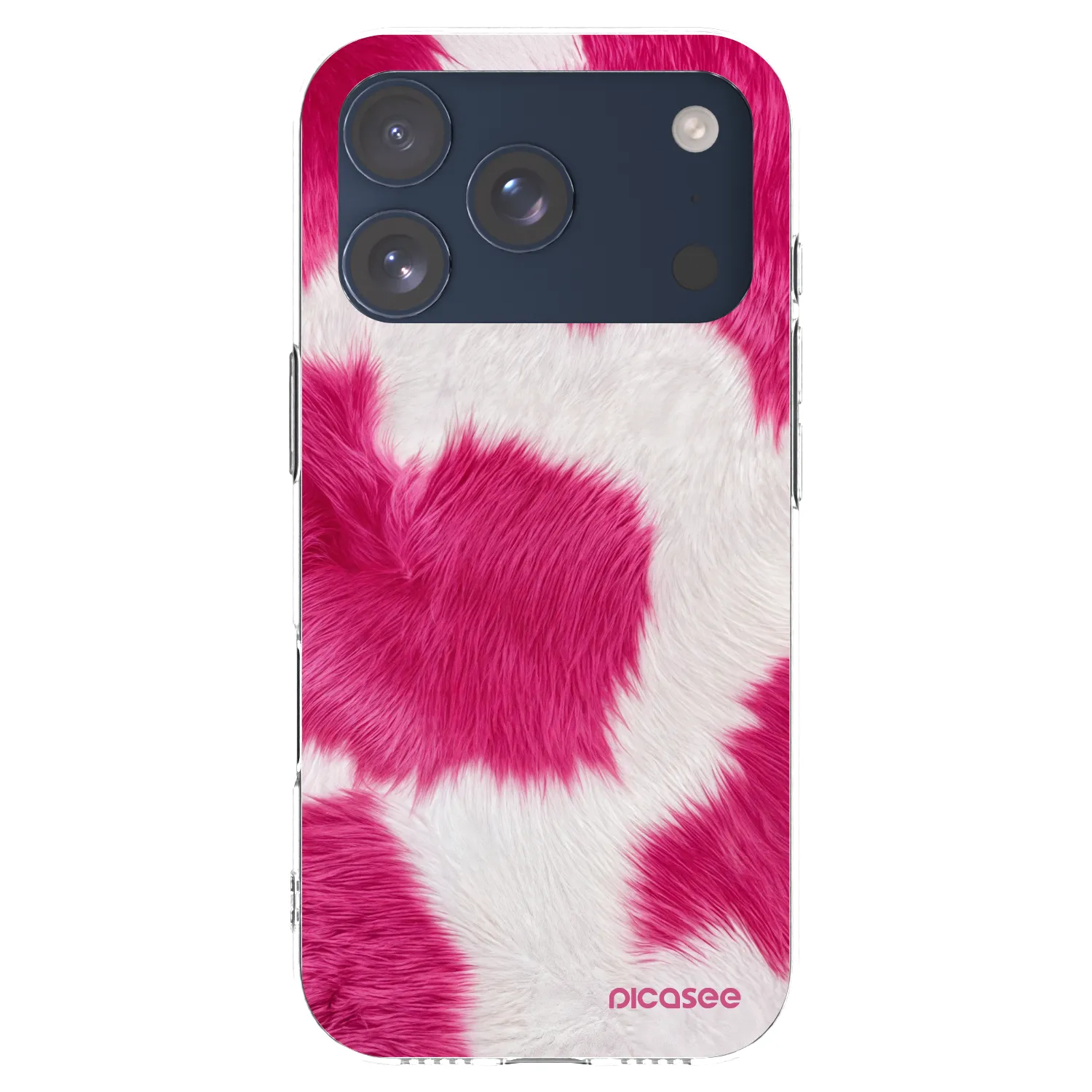 Picasee Apple iPhone 17 Pro Hülle - Transparentes Silikon - Pink Moo