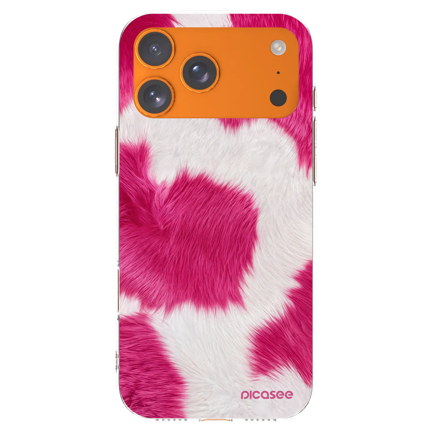 Picasee Apple iPhone 17 Pro Max Hülle - Transparentes Silikon - Pink Moo