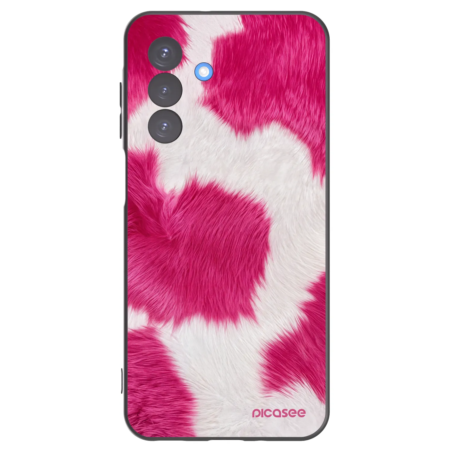Picasee Samsung Galaxy A17 5G Hülle - Schwarzes Silikon - Pink Moo