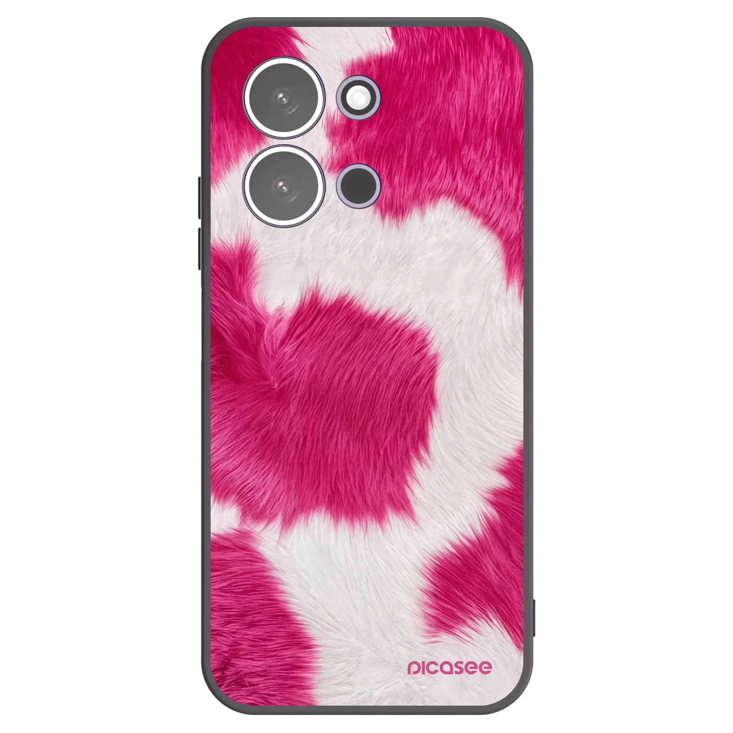Picasee Xiaomi Redmi 15C 5G Hülle - Schwarzes Silikon - Pink Moo