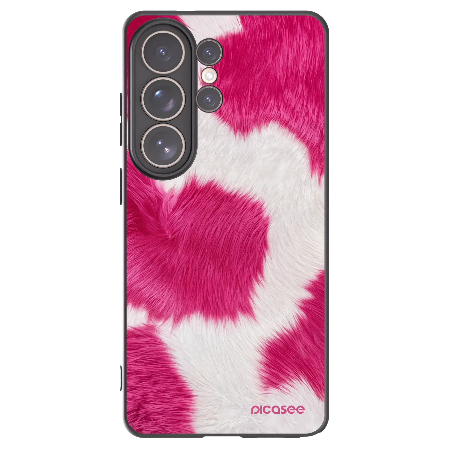 Picasee Samsung Galaxy S26 Ultra Hülle - Schwarzes Silikon - Pink Moo