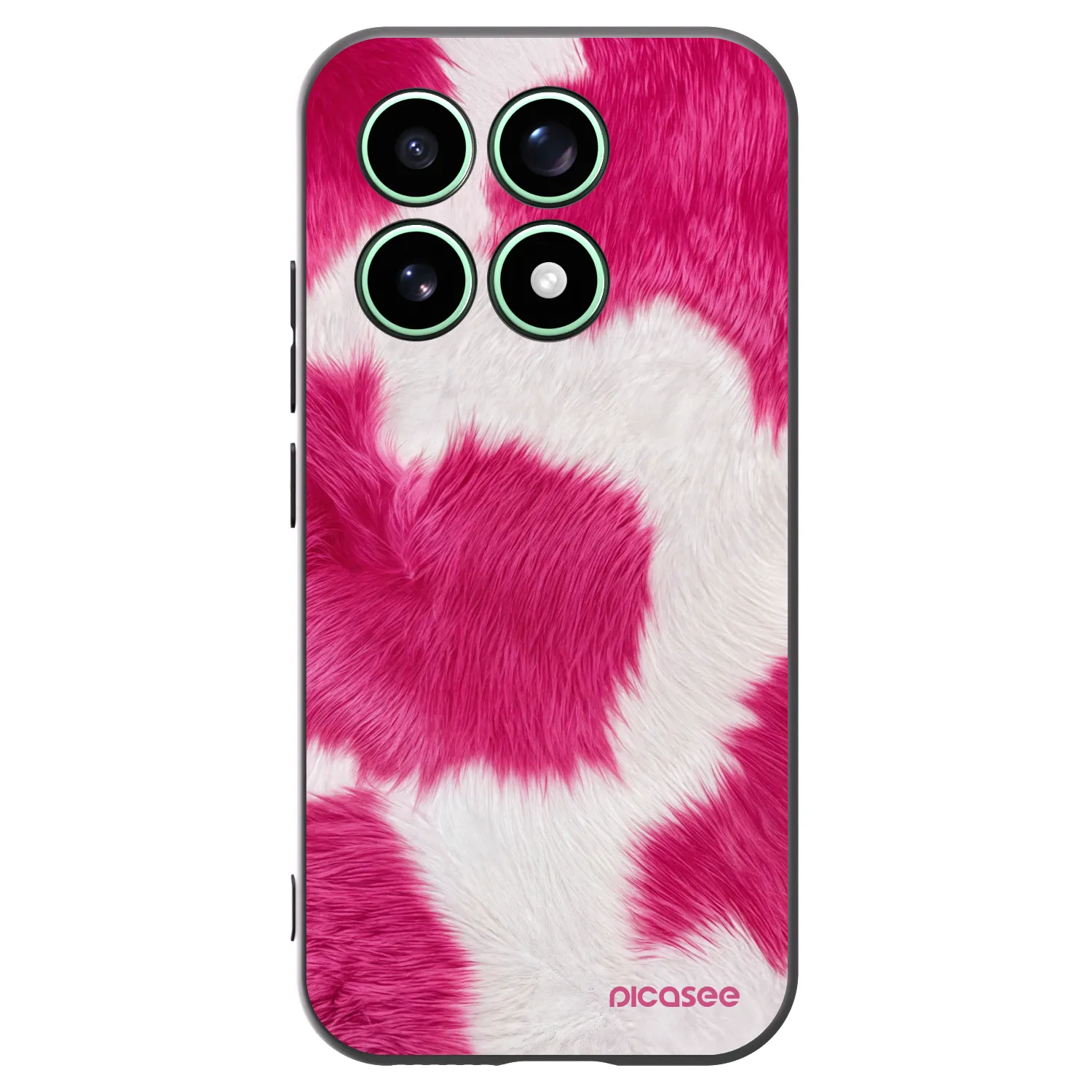 Picasee Xiaomi 17 Hülle - Schwarzes Silikon - Pink Moo