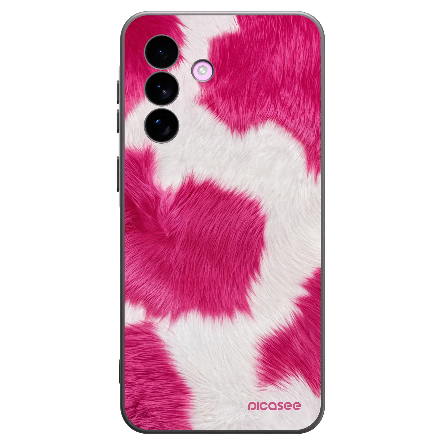 Picasee Samsung Galaxy A57 5G Hülle - Schwarzes Silikon - Pink Moo