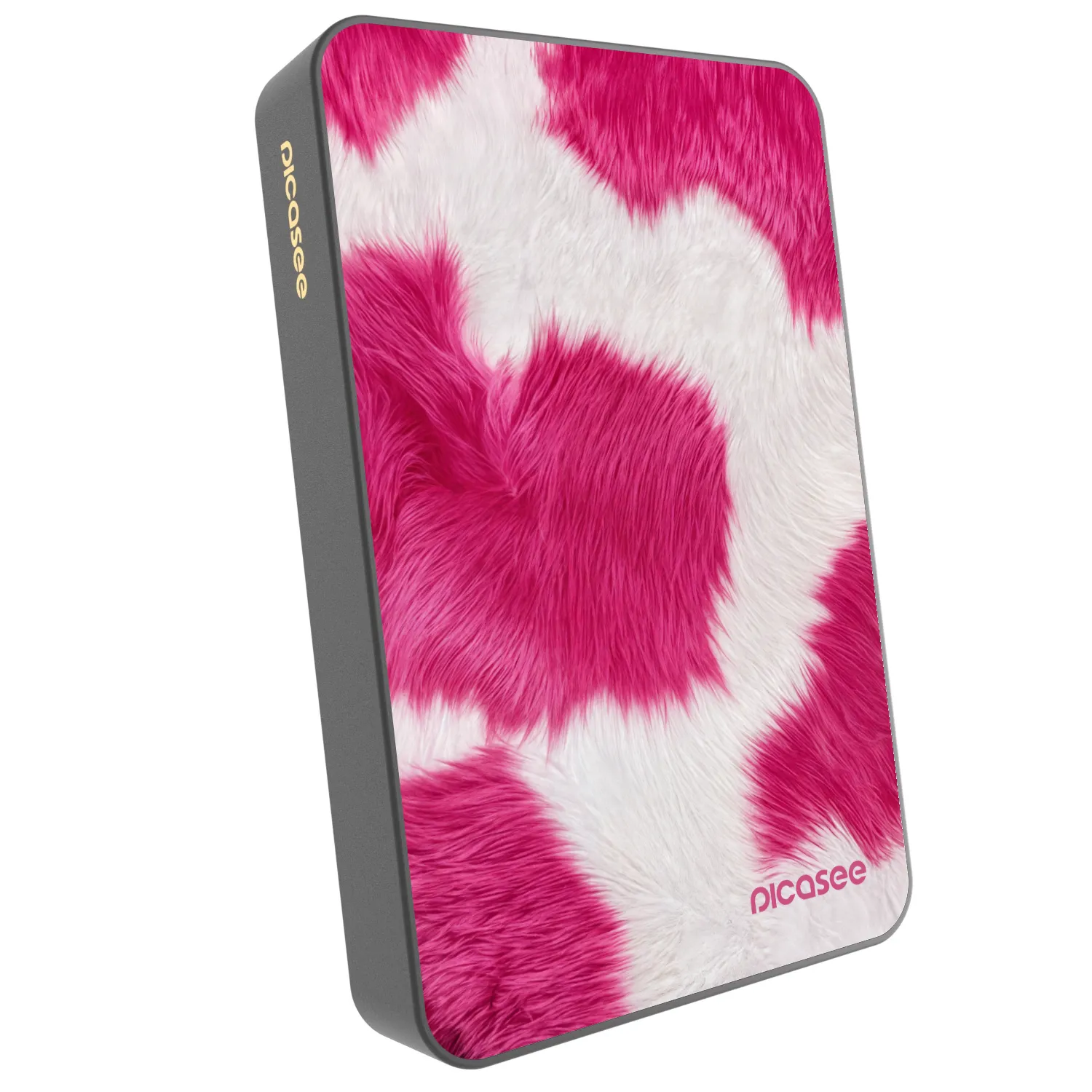 Picasee Powerbank mit MagSafe 10 000 mAh Grau - Pink Moo