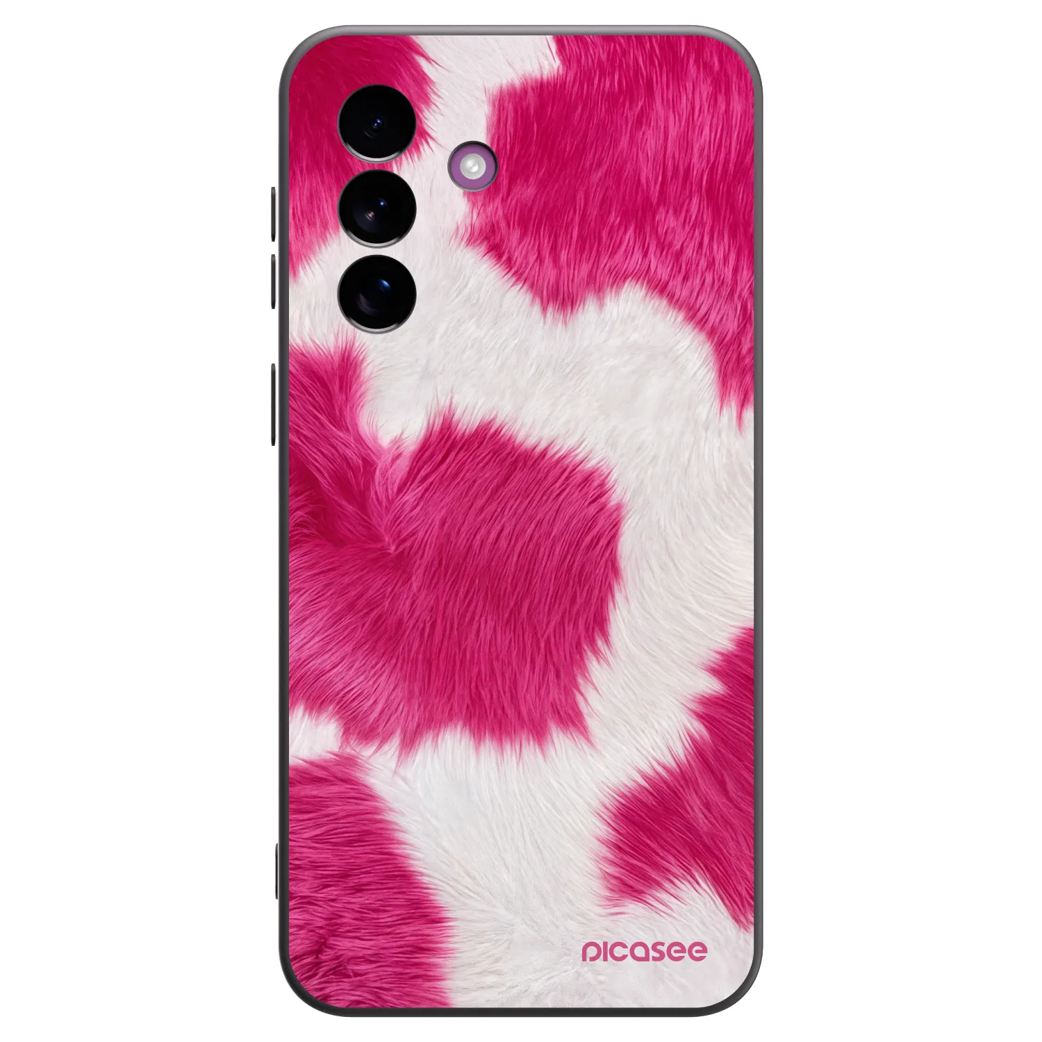 Picasee Samsung Galaxy A37 Hülle - Schwarzes Silikon - Pink Moo
