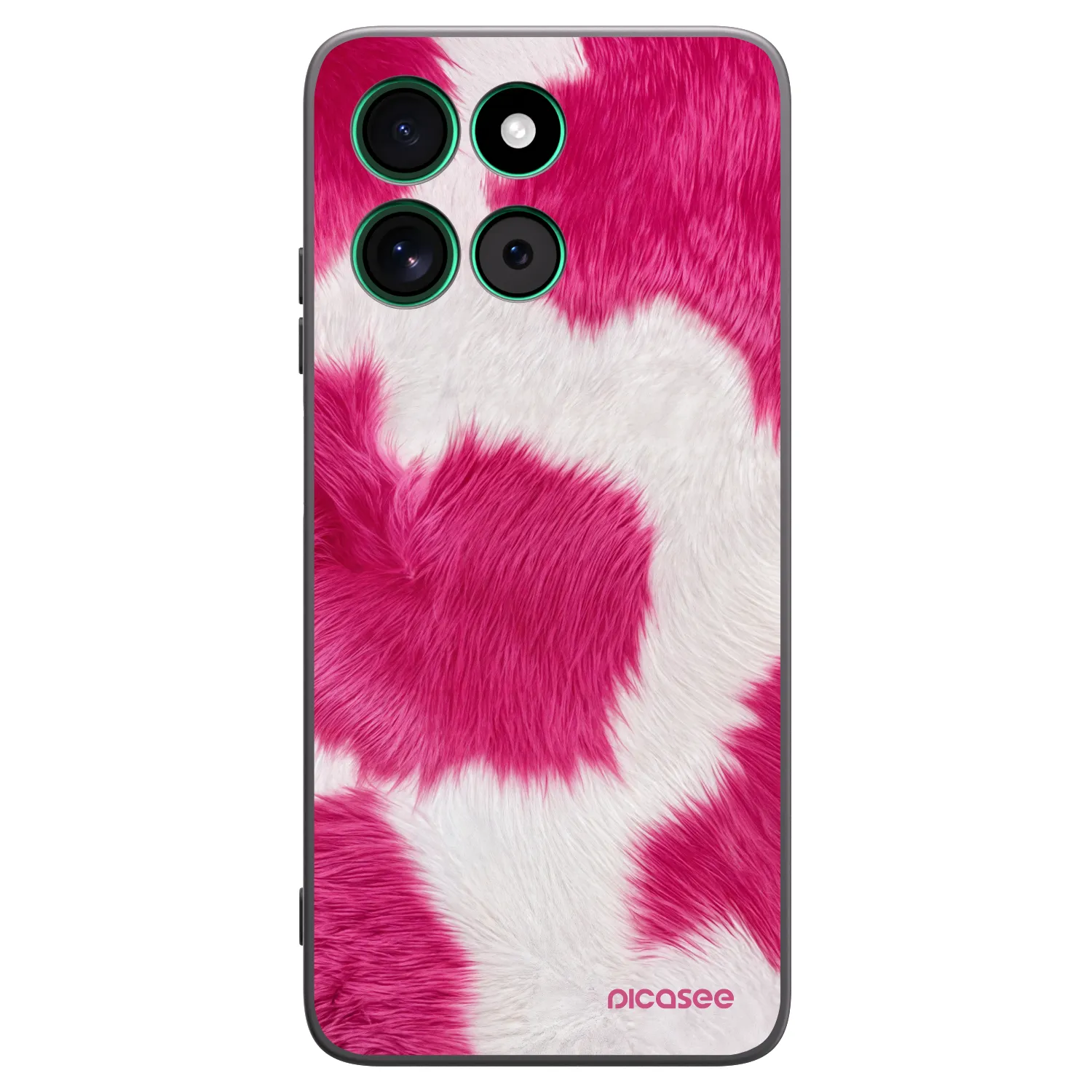 Picasee Motorola Moto G57 Power Hülle - Schwarzes Silikon - Pink Moo