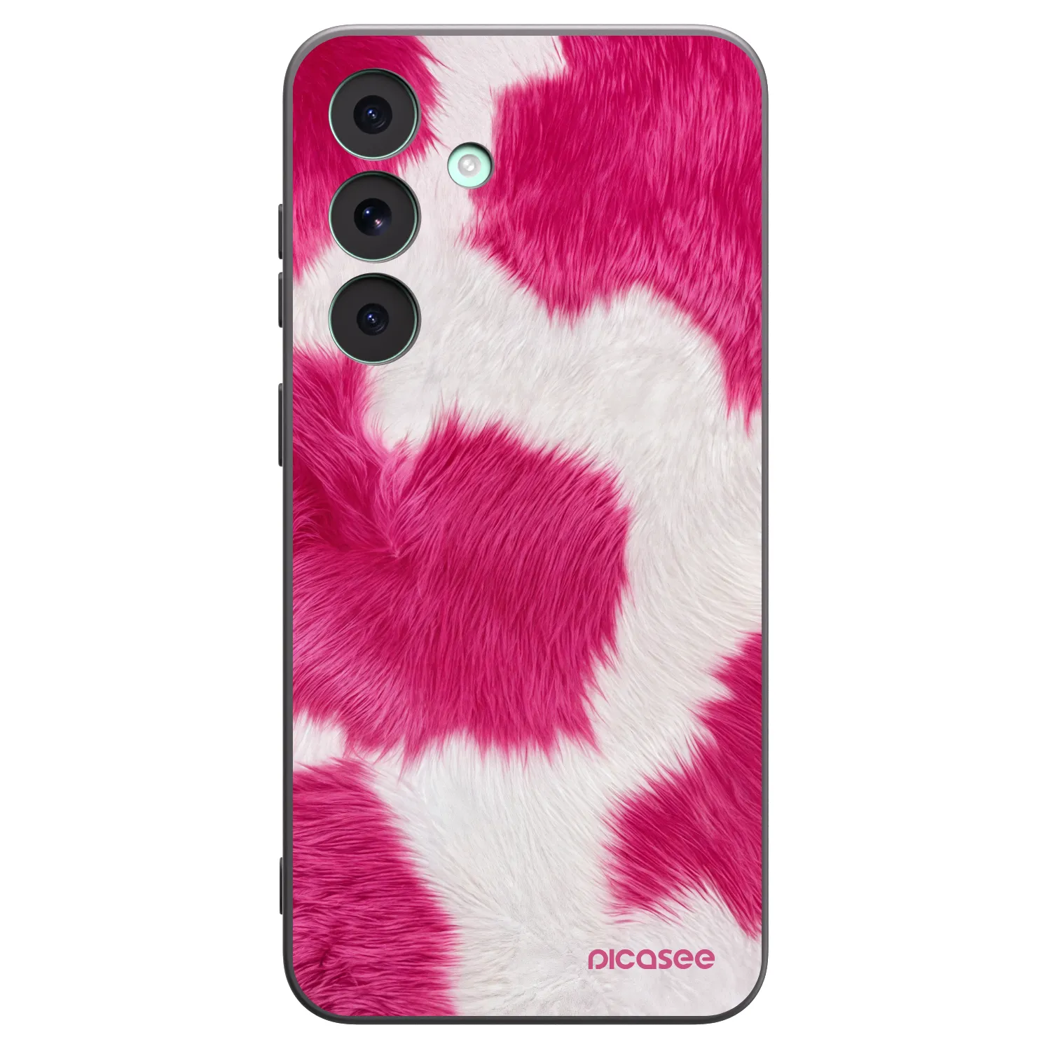 Picasee Samsung Galaxy S26 FE Hülle - Schwarzes Silikon - Pink Moo