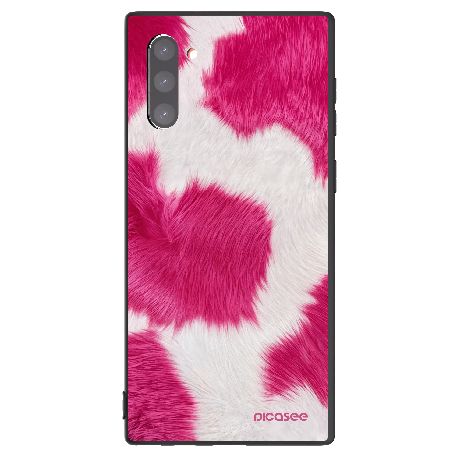 Picasee Samsung Galaxy Note 10 N970F Hülle - Schwarzes Silikon - Pink Moo