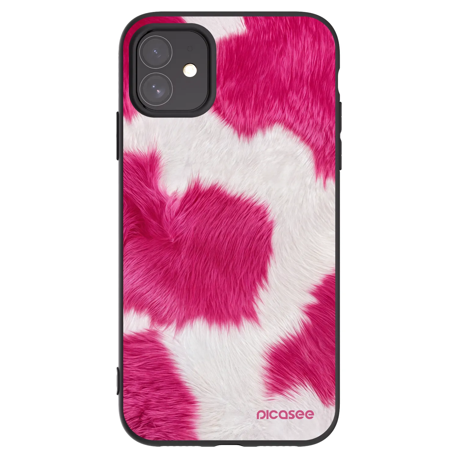 Picasee Apple iPhone 11 Hülle - Schwarzes Silikon - Pink Moo