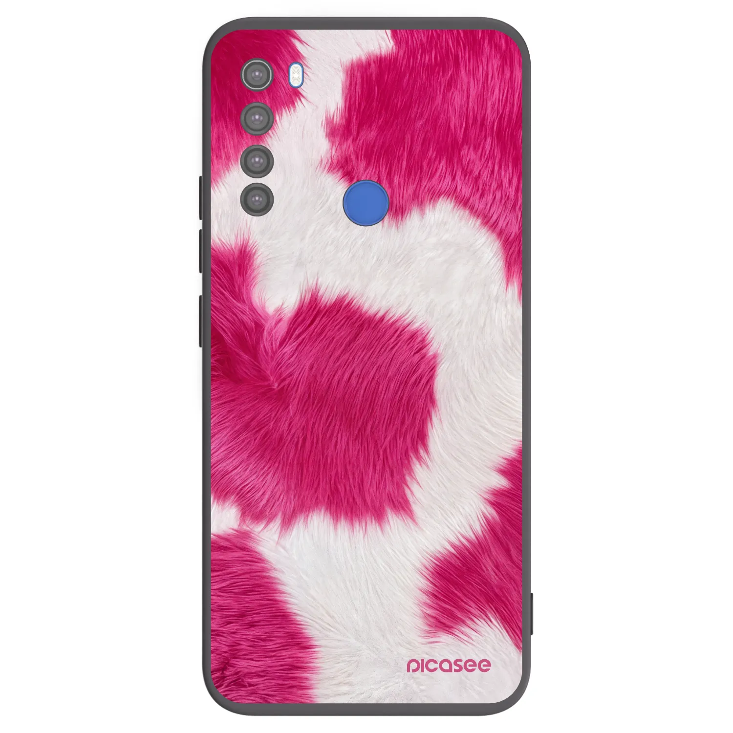 Picasee Xiaomi Redmi Note 8T Hülle - Schwarzes Silikon - Pink Moo