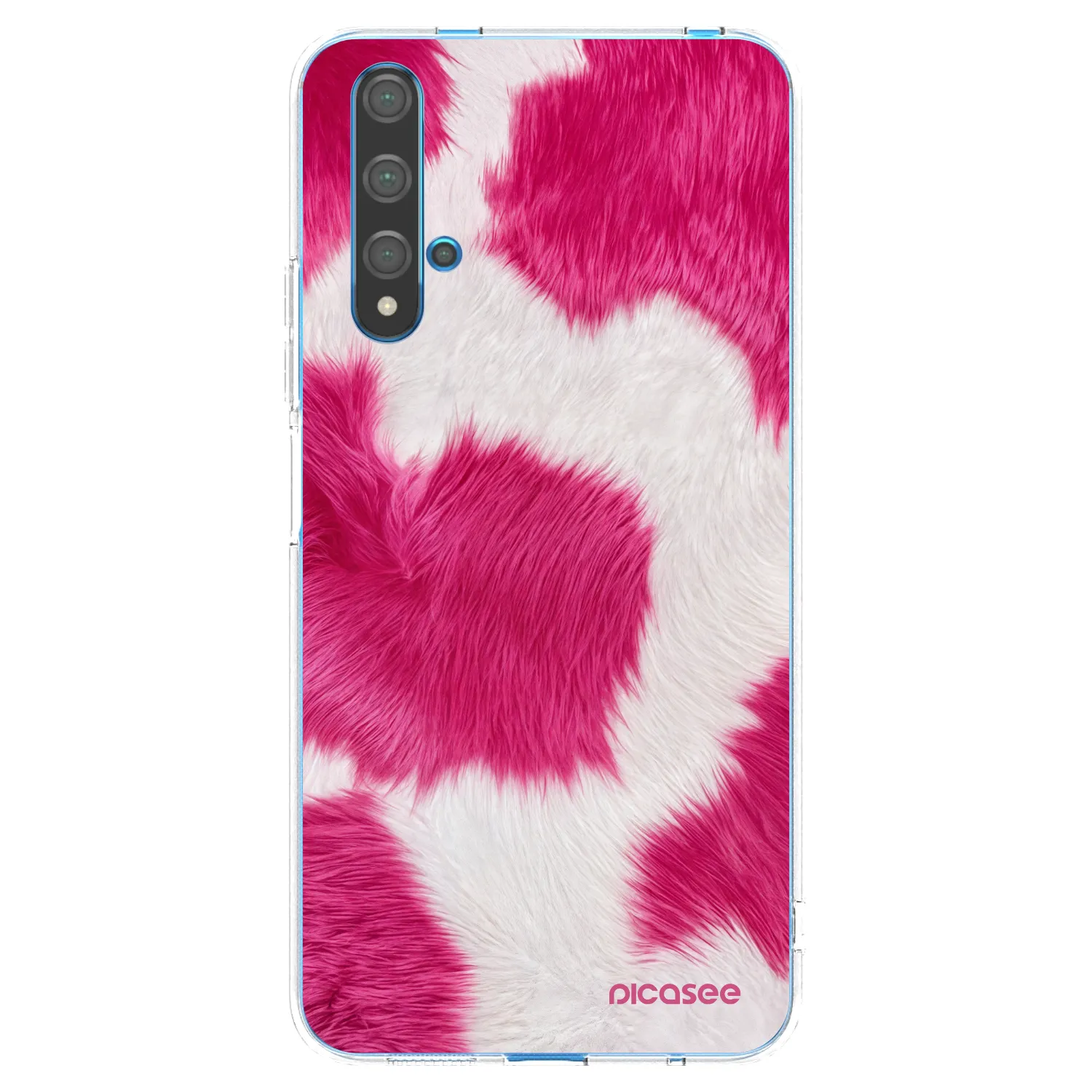 Picasee Huawei Nova 5T Hülle - Transparentes Silikon - Pink Moo