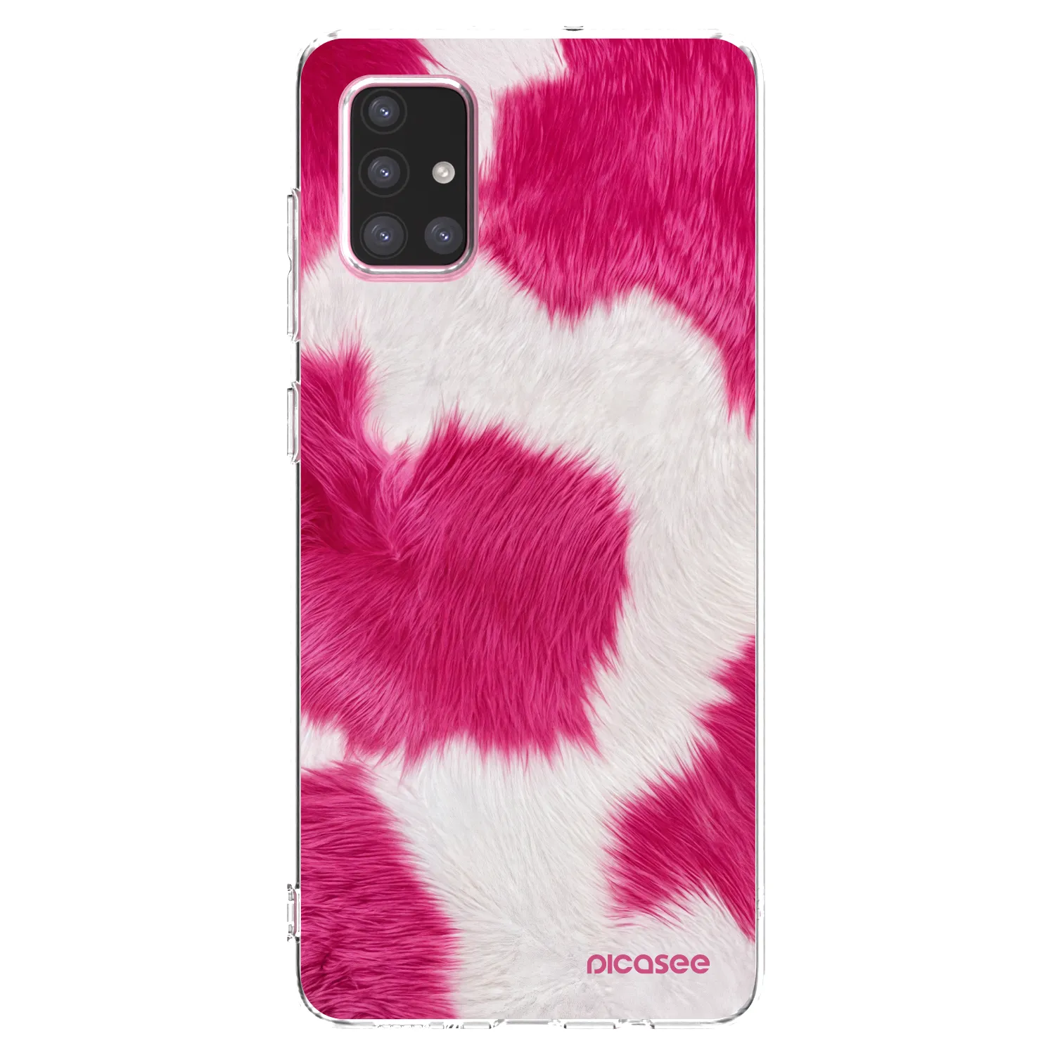 Picasee Samsung Galaxy A71 A715F Hülle - Transparentes Silikon - Pink Moo