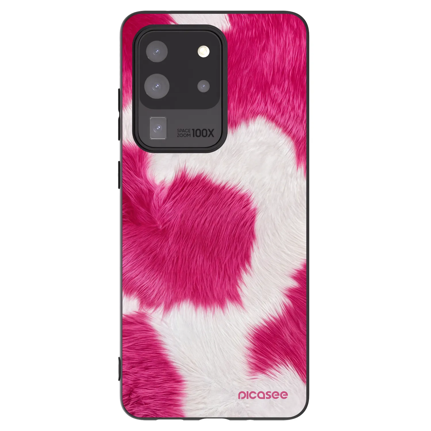 Picasee Samsung Galaxy S20 Ultra 5G G988F Hülle - Schwarzes Silikon - Pink Moo